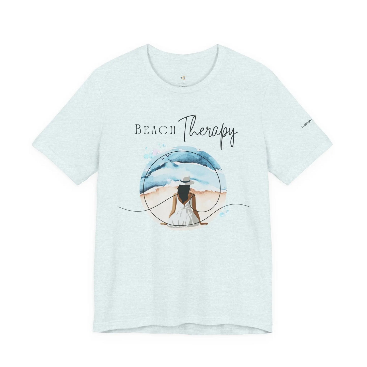 Beach Therapy Tee, Summer T-Shirt, Relaxation Shirt, Beach Vibes Apparel, Vacation Wear, Travel Clothes Printify
