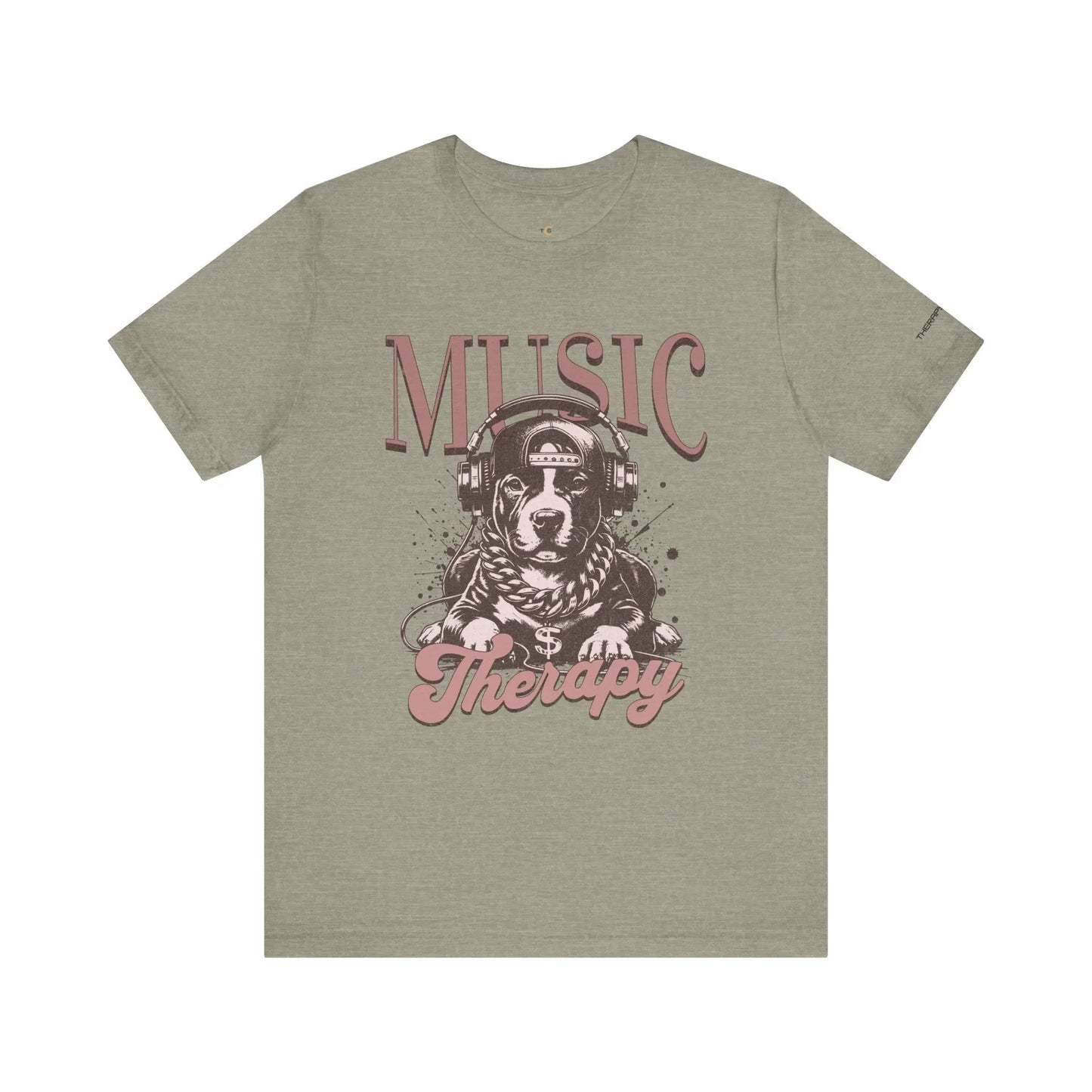 Music Therapy Unisex Jersey Tee - Perfect Gift for Music Lovers, Dog Owners, Casual Wear, Relaxation, & Dog Lovers! Printify