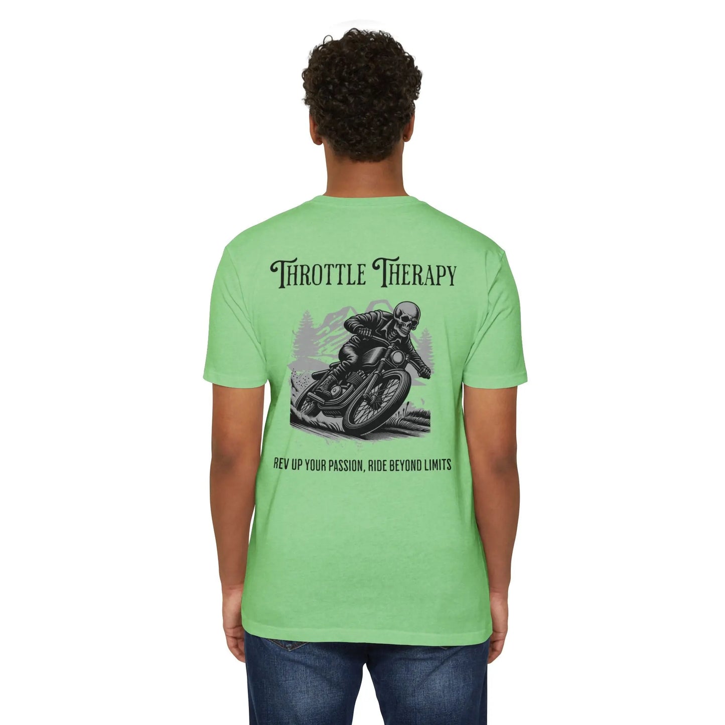 Throttle Therapy Unisex Heavy Cotton Tee - Motorcycle Lover Gift, Biker Shirt, Adventure Apparel, Casual Wear, Gift for Him Printify