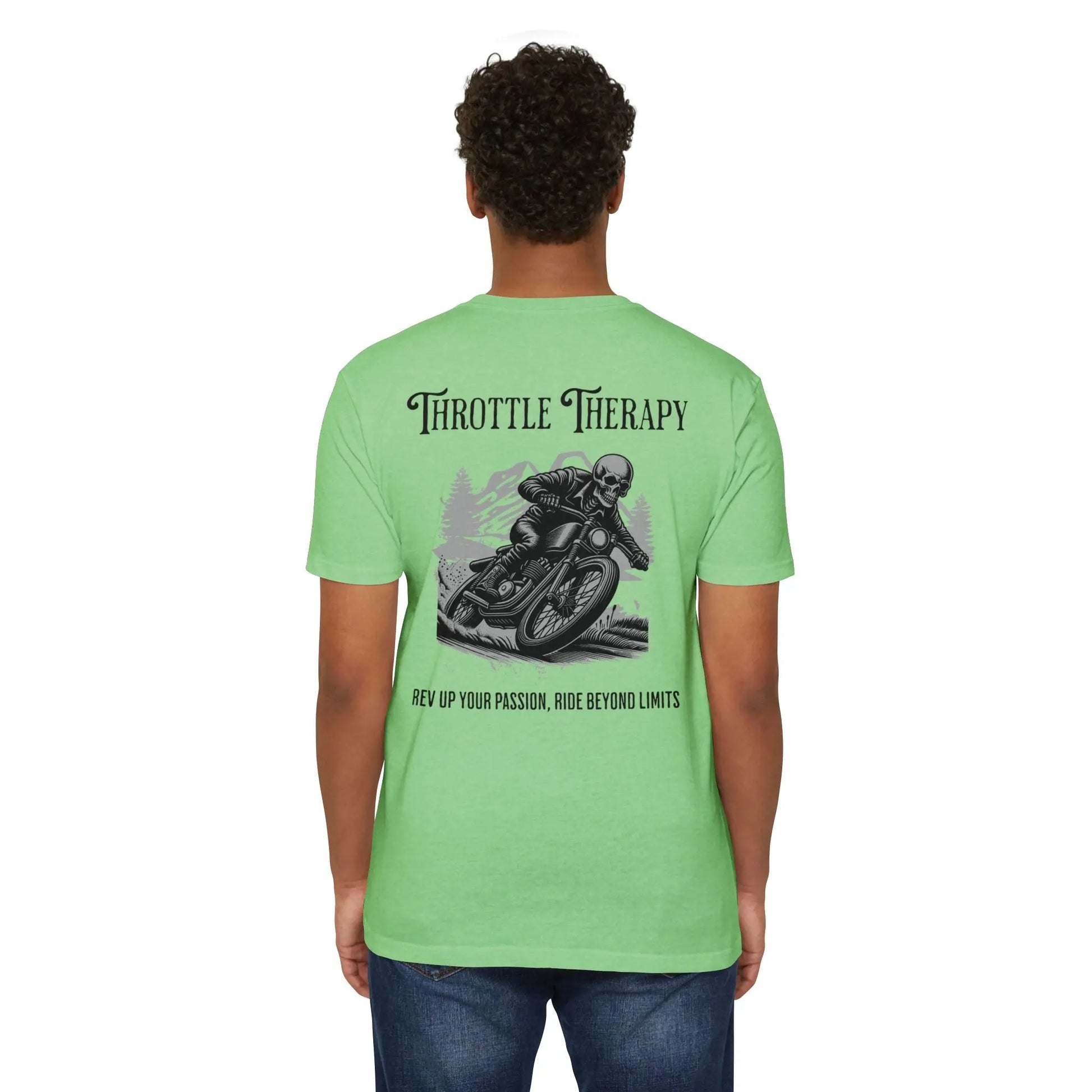 Throttle Therapy Unisex Heavy Cotton Tee - Motorcycle Lover Gift, Biker Shirt, Adventure Apparel, Casual Wear, Gift for Him Printify