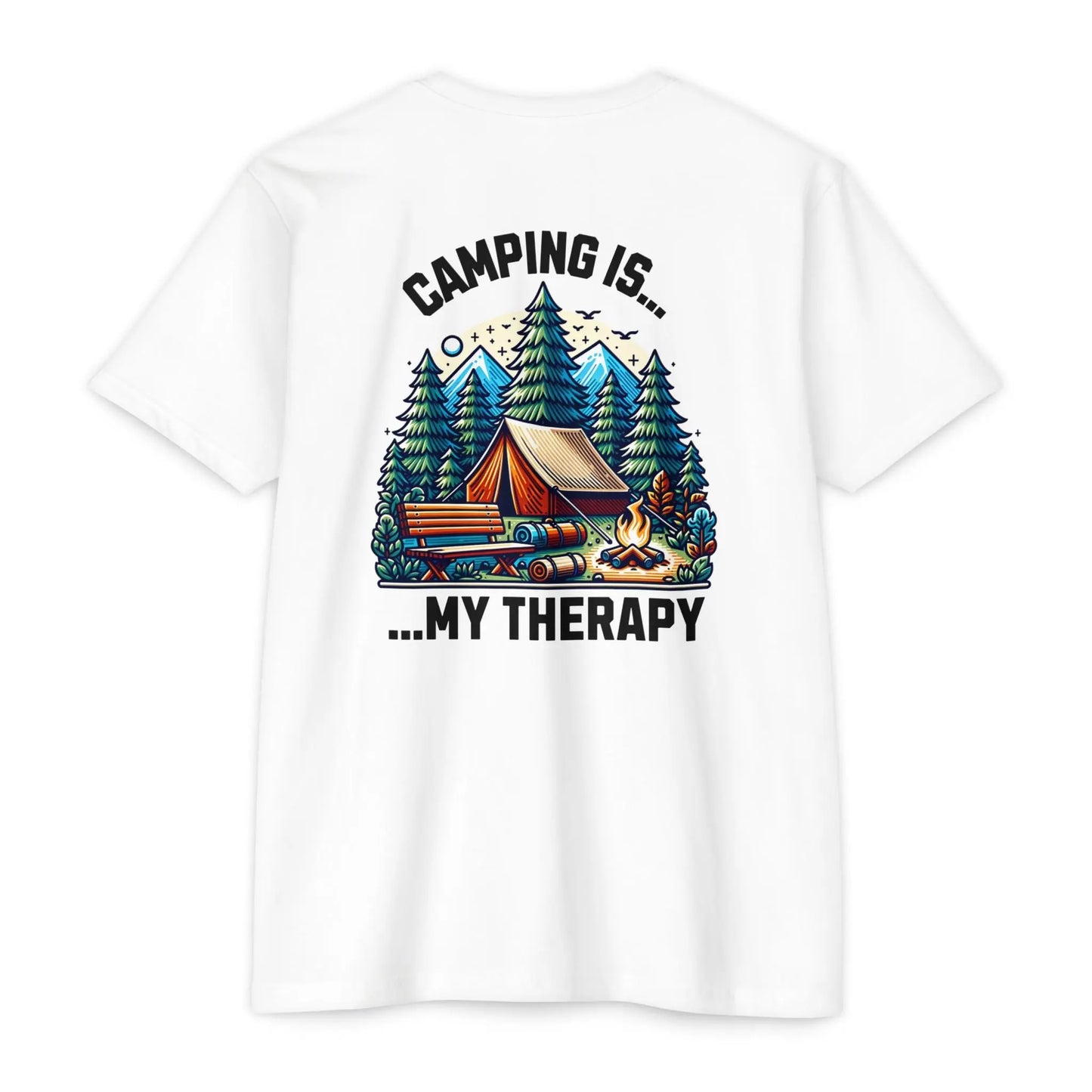 Camping Therapy Unisex T-Shirt | Nature Lover Gift | Adventure Tee | Outdoor Activities Shirt | Perfect for Camping Enthusiasts Printify