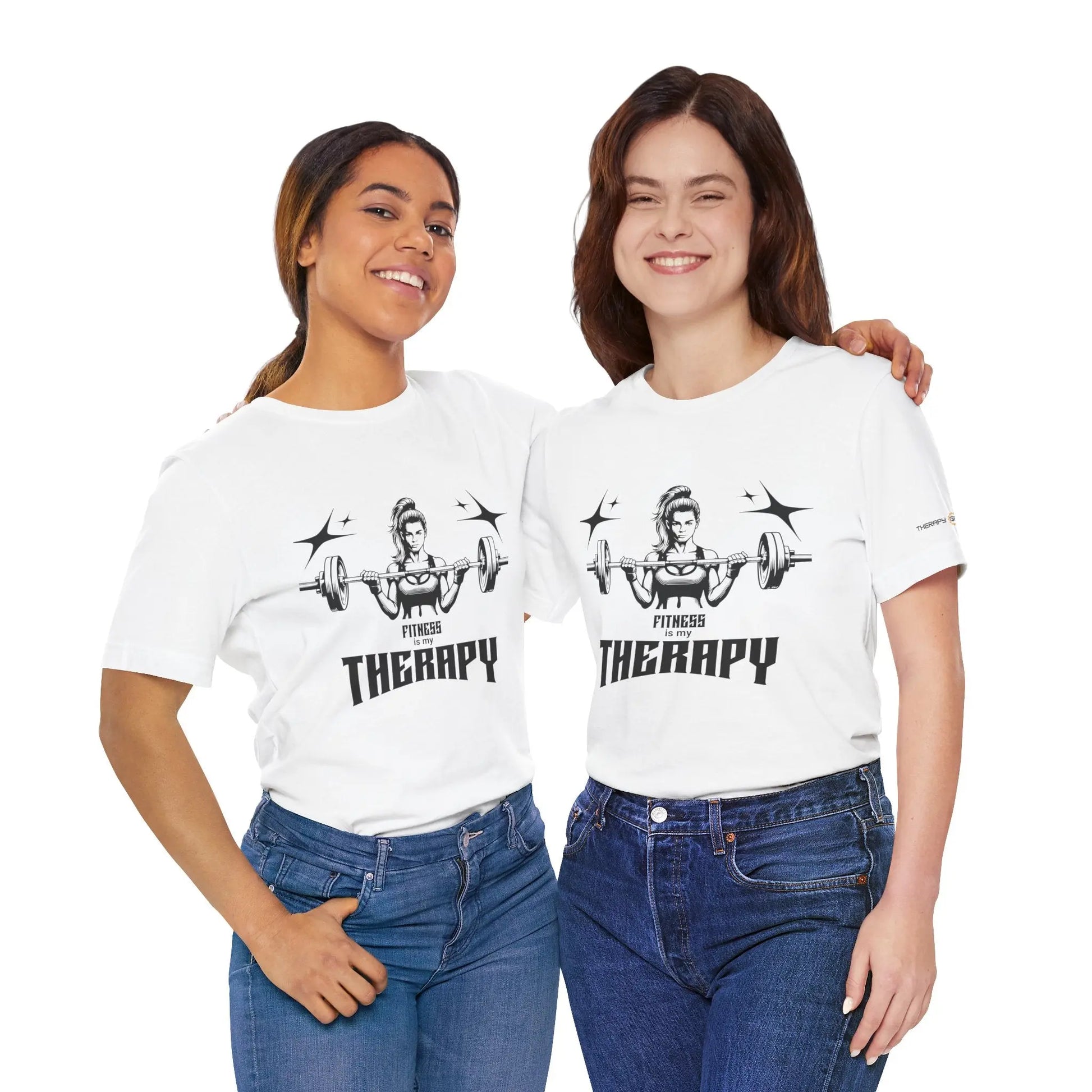 Fitness Therapy Tee, Unisex Workout Shirt, Gym Apparel, Gift for Fitness Enthusiasts, Casual Wear, Motivational Top Printify