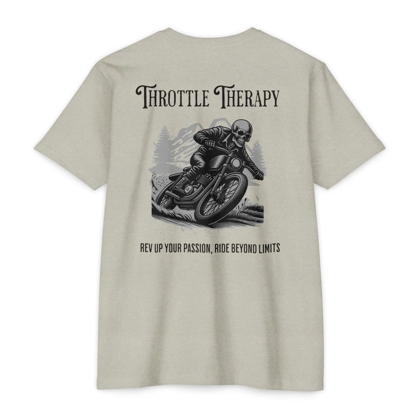 Throttle Therapy Unisex Heavy Cotton Tee - Motorcycle Lover Gift, Biker Shirt, Adventure Apparel, Casual Wear, Gift for Him Printify