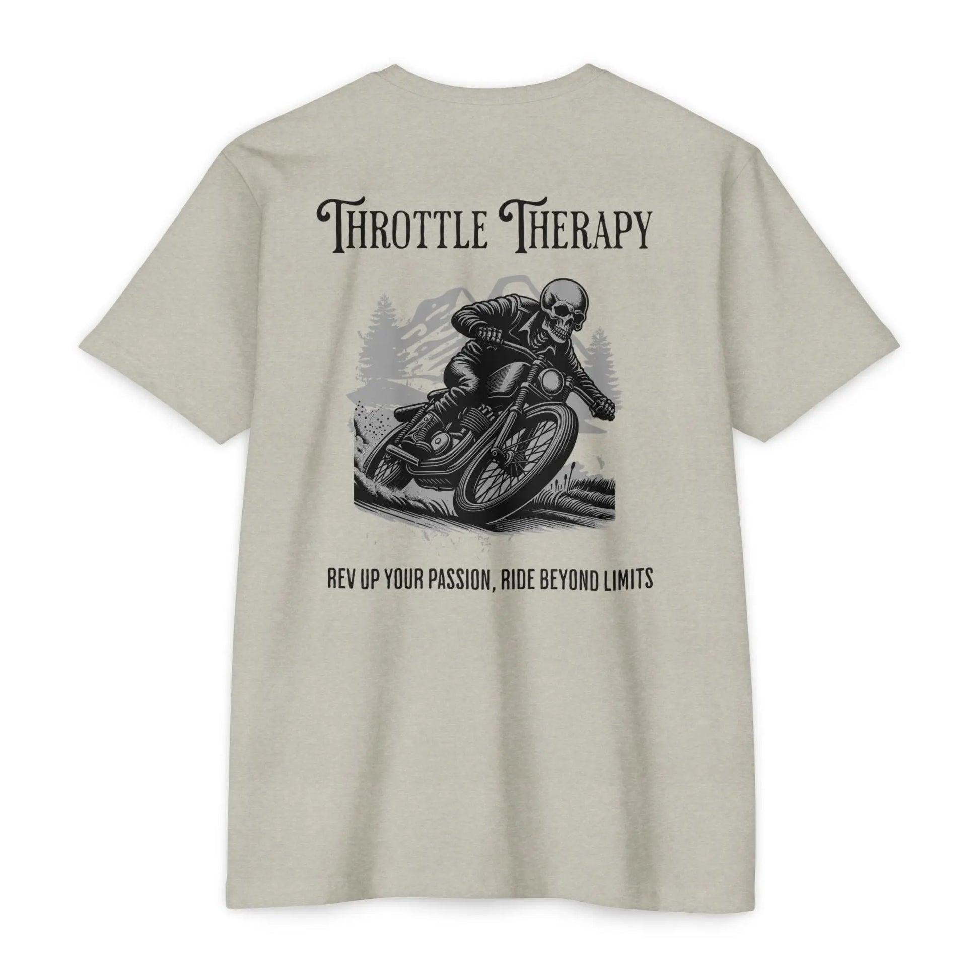 Throttle Therapy Unisex Heavy Cotton Tee - Motorcycle Lover Gift, Biker Shirt, Adventure Apparel, Casual Wear, Gift for Him Printify