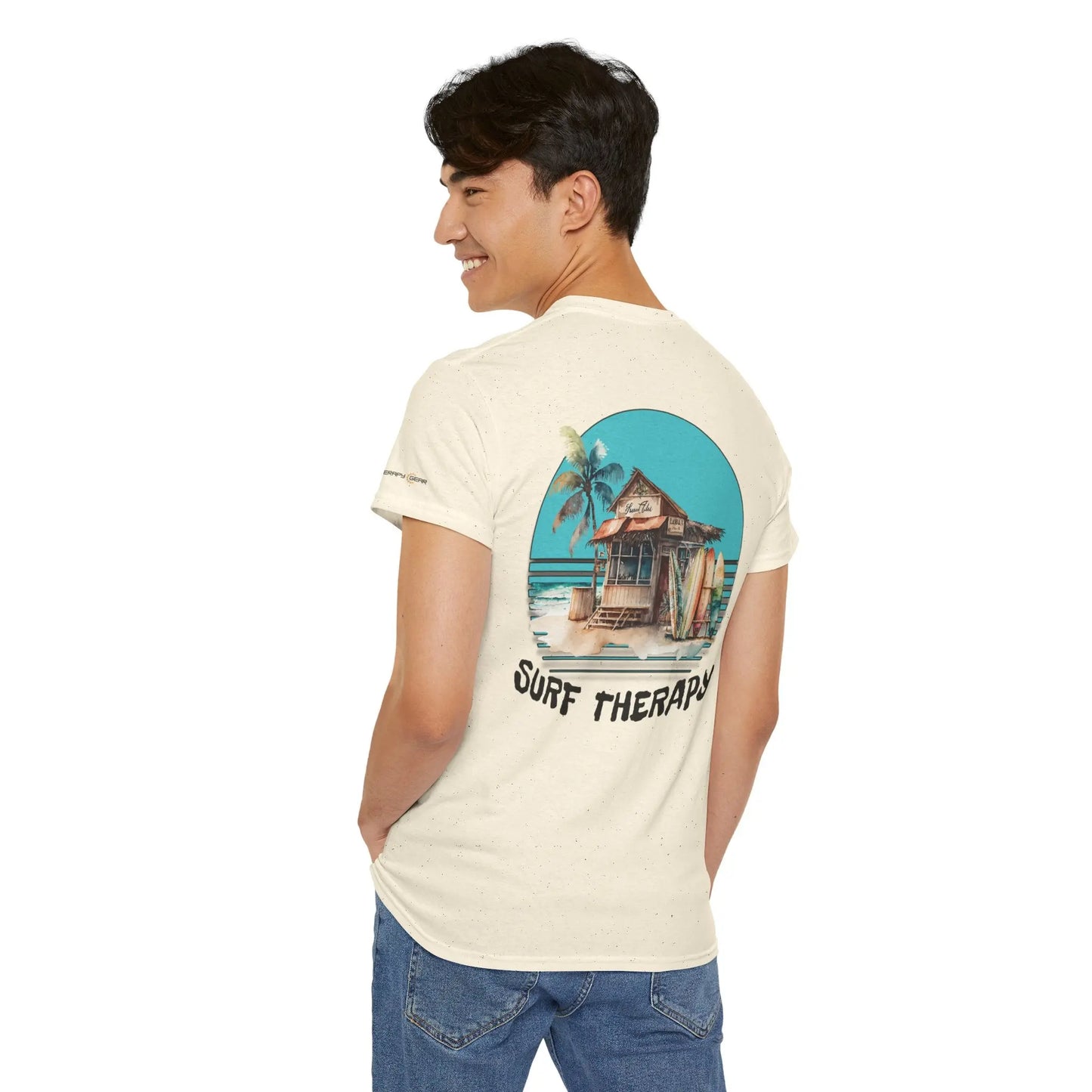 Surf Therapy Unisex Heavy Cotton Tee - Beach Vibes Clothing, Summer Casual Wear, Gift for Surfers Printify