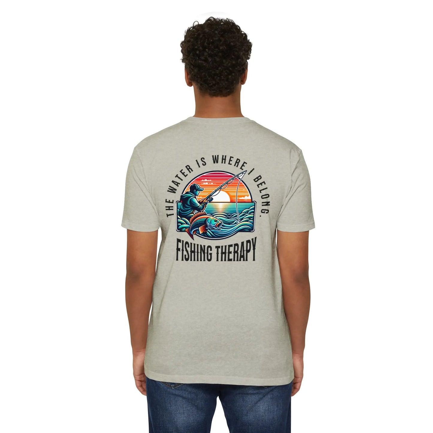Fishing Therapy T-Shirt, Unisex Tee for Fishermen, Gift for Anglers, Summer Apparel, Outdoor Adventure Wear, Casual Fishing Shirt Printify