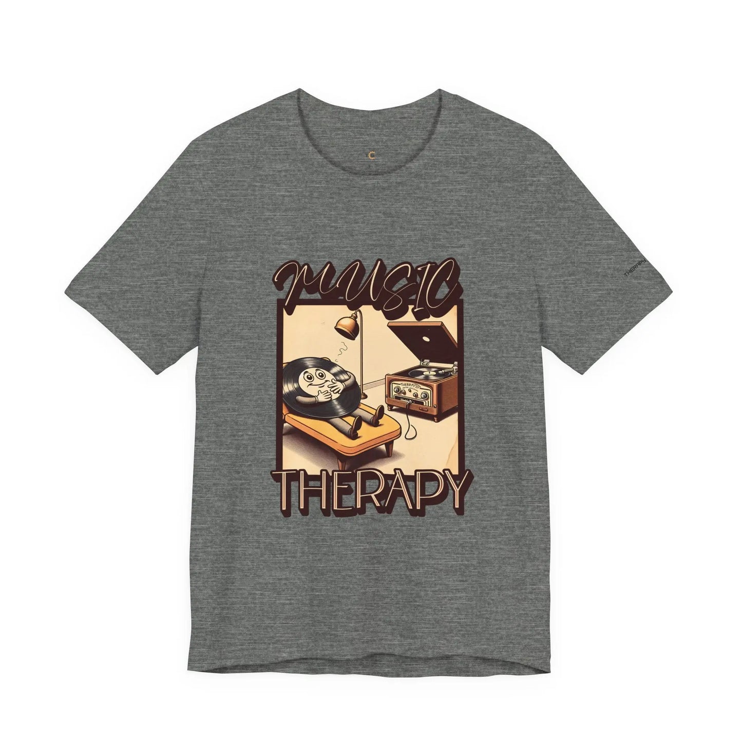 Music Therapy Unisex Tee, Casual Music Shirt, Perfect Gift for Music Lovers, Therapeutic Vibe Tee for Relaxation, Music Appreciation Printify