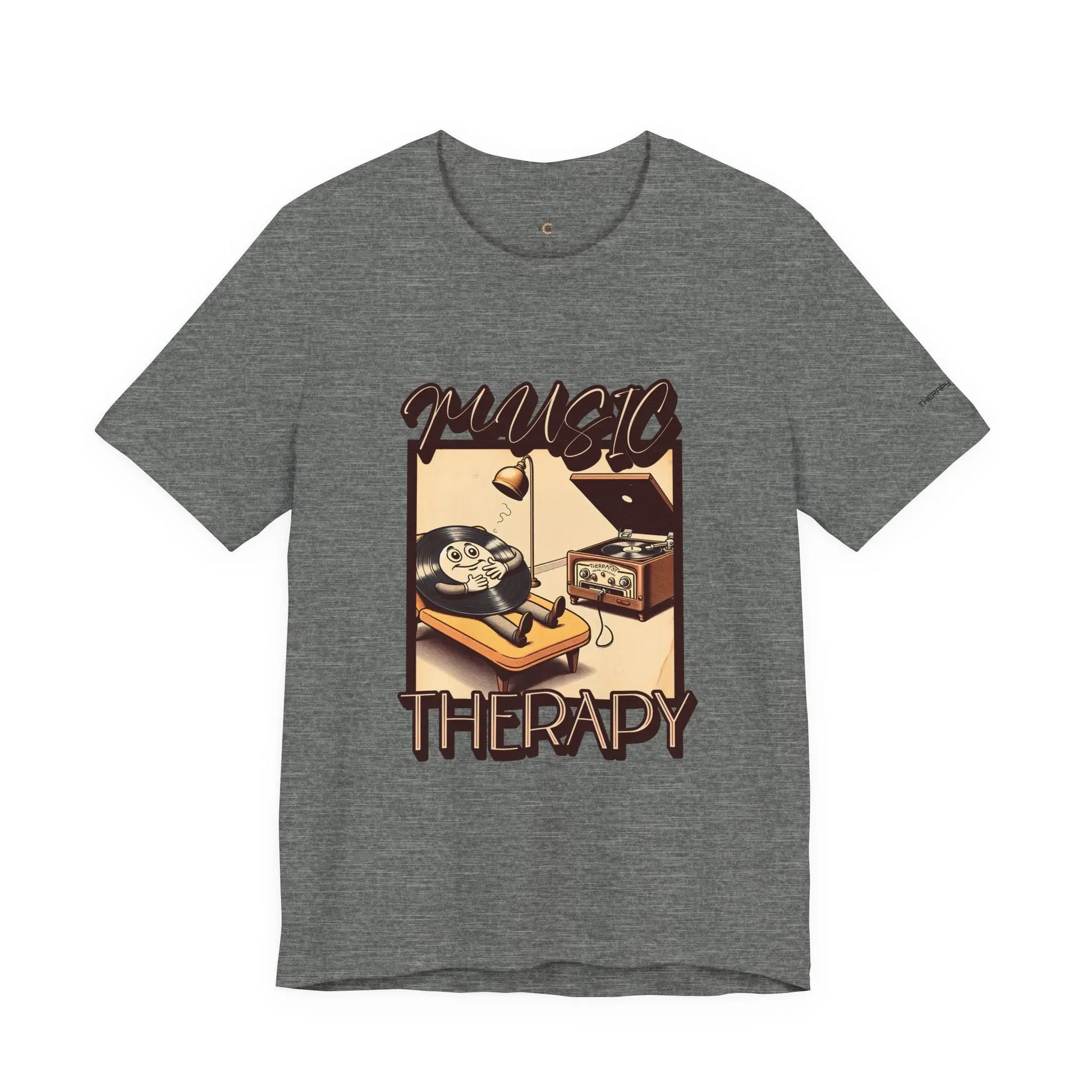 Music Therapy Unisex Tee, Casual Music Shirt, Perfect Gift for Music Lovers, Therapeutic Vibe Tee for Relaxation, Music Appreciation Printify