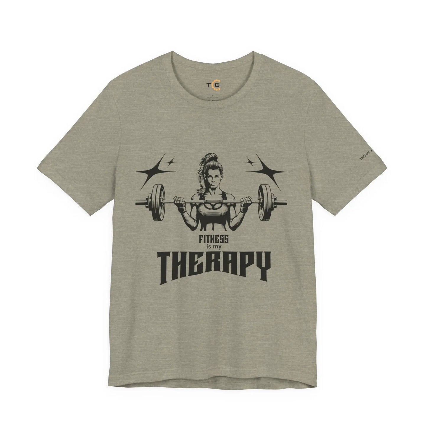Fitness Therapy Tee, Unisex Workout Shirt, Gym Apparel, Gift for Fitness Enthusiasts, Casual Wear, Motivational Top Printify
