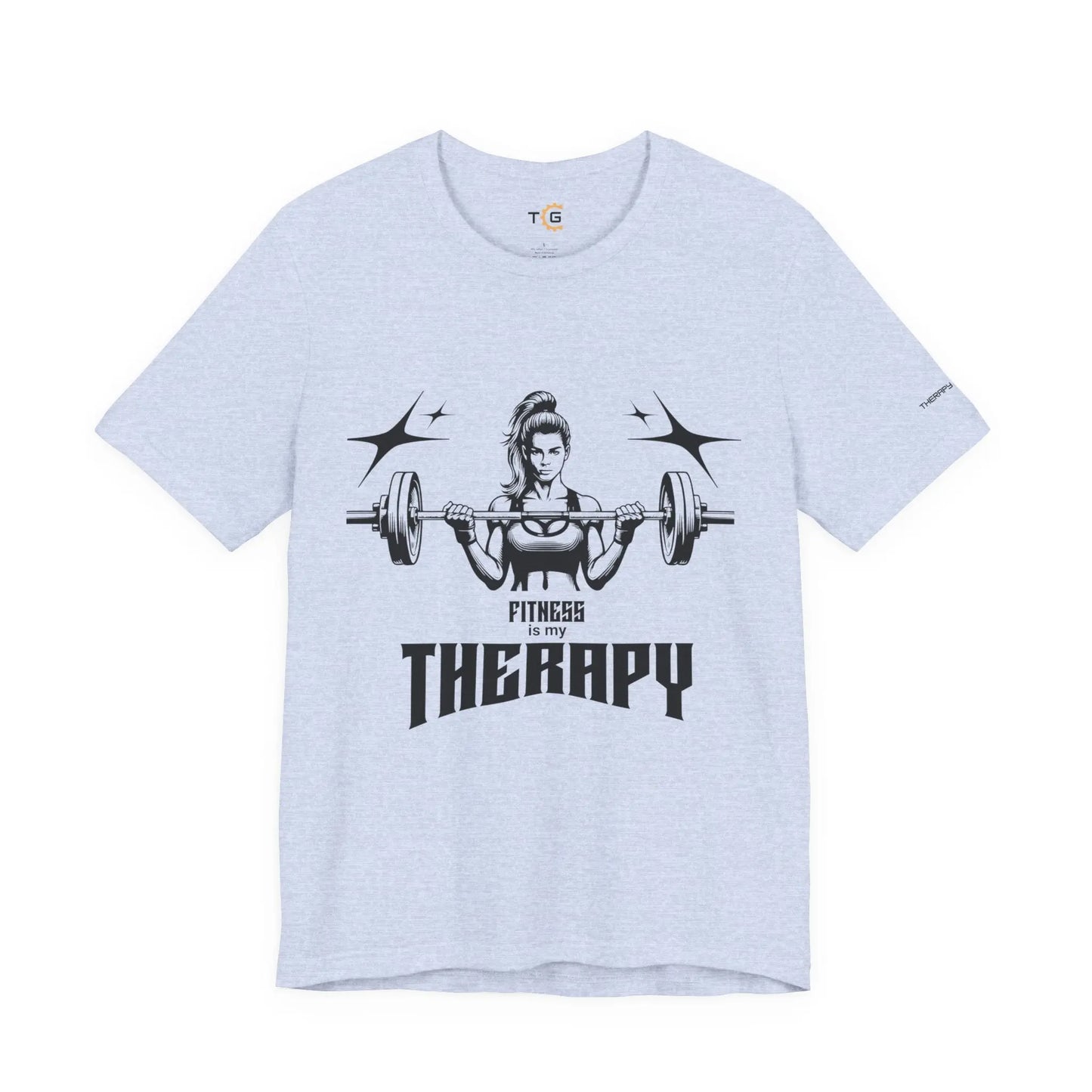 Fitness Therapy Tee, Unisex Workout Shirt, Gym Apparel, Gift for Fitness Enthusiasts, Casual Wear, Motivational Top Printify