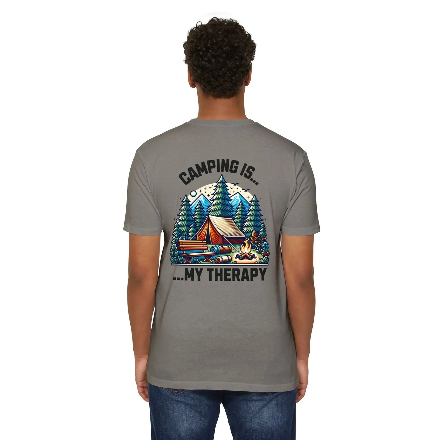 Camping Therapy Unisex T-Shirt | Nature Lover Gift | Adventure Tee | Outdoor Activities Shirt | Perfect for Camping Enthusiasts Printify