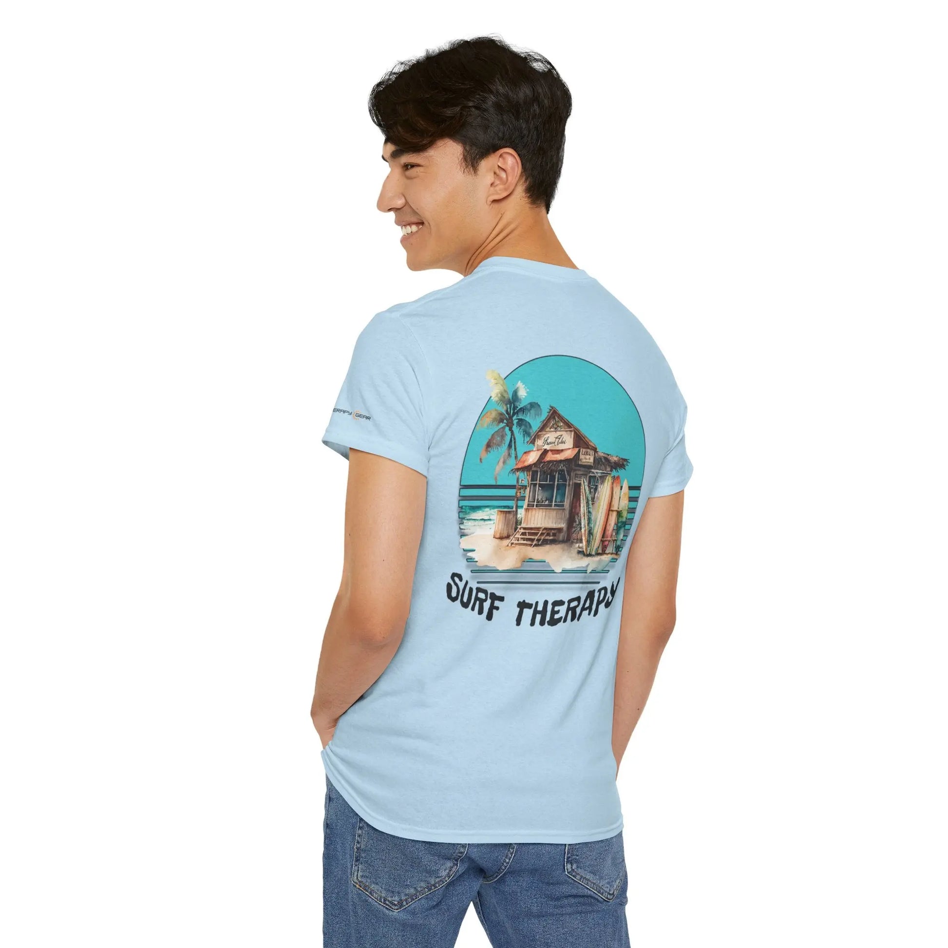 Surf Therapy Unisex Heavy Cotton Tee - Beach Vibes Clothing, Summer Casual Wear, Gift for Surfers Printify