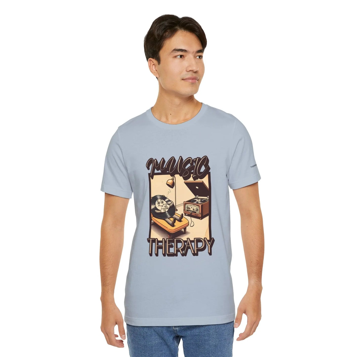 Music Therapy Unisex Tee, Casual Music Shirt, Perfect Gift for Music Lovers, Therapeutic Vibe Tee for Relaxation, Music Appreciation Printify