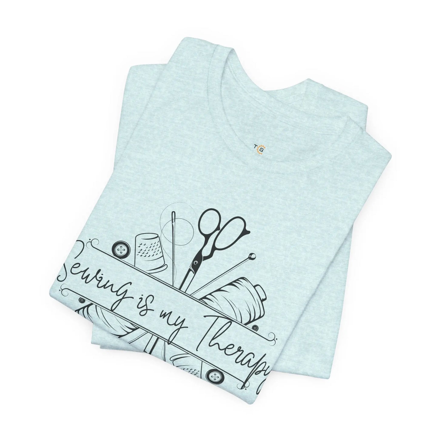 Sewing Therapy Tee - Unisex Jersey Short Sleeve Shirt, Gift for Sewers Printify