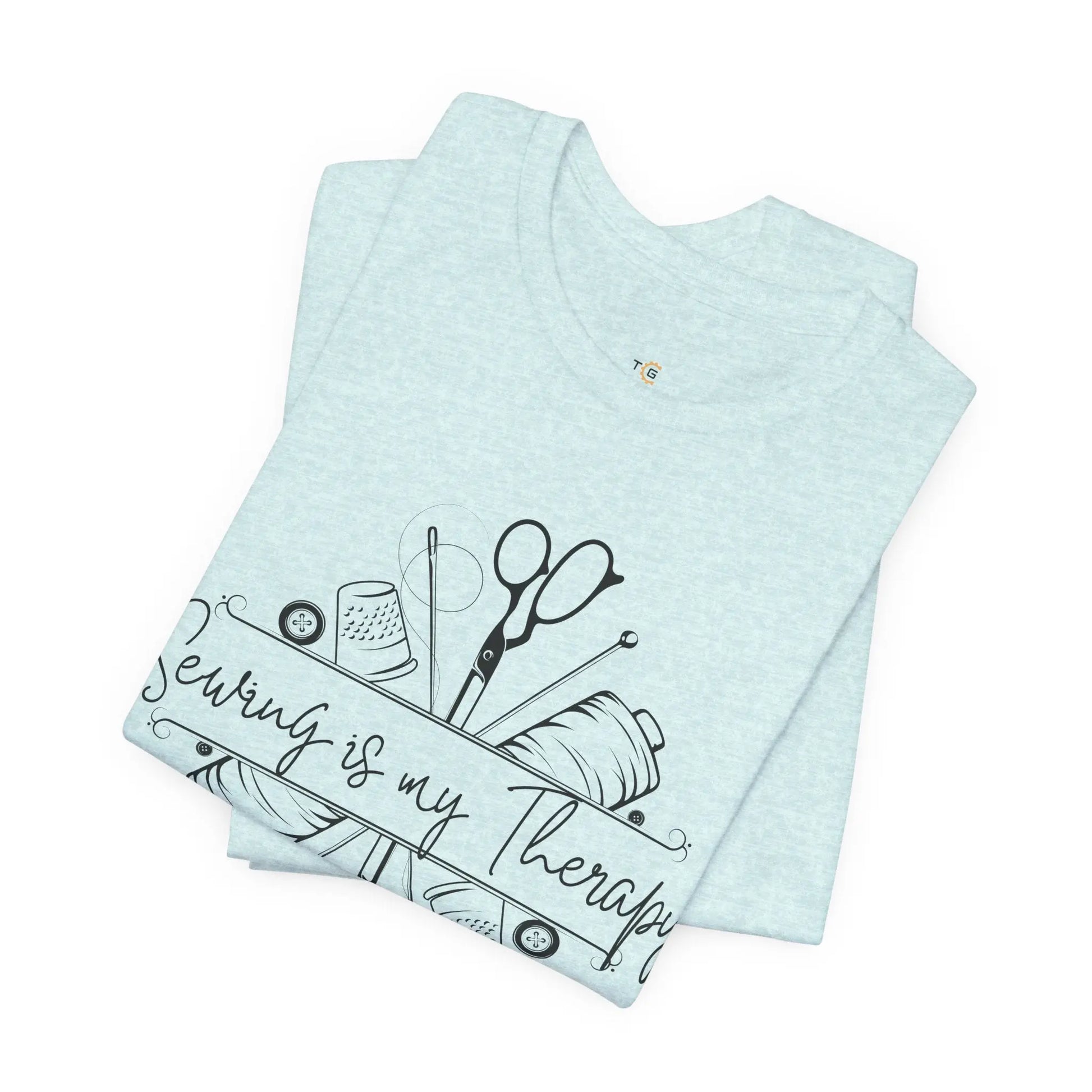 Sewing Therapy Tee - Unisex Jersey Short Sleeve Shirt, Gift for Sewers Printify