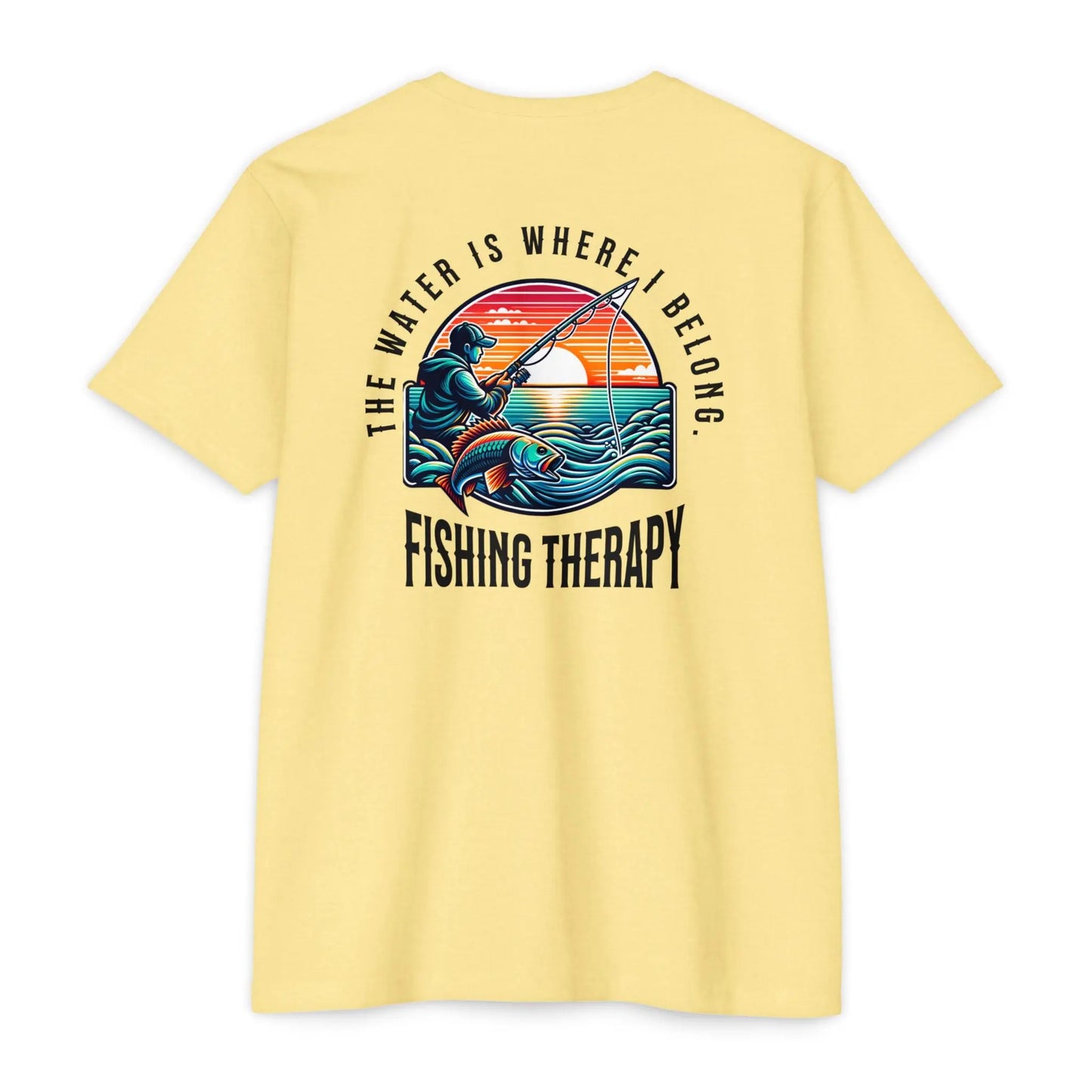 Fishing Therapy T-Shirt, Unisex Tee for Fishermen, Gift for Anglers, Summer Apparel, Outdoor Adventure Wear, Casual Fishing Shirt Printify