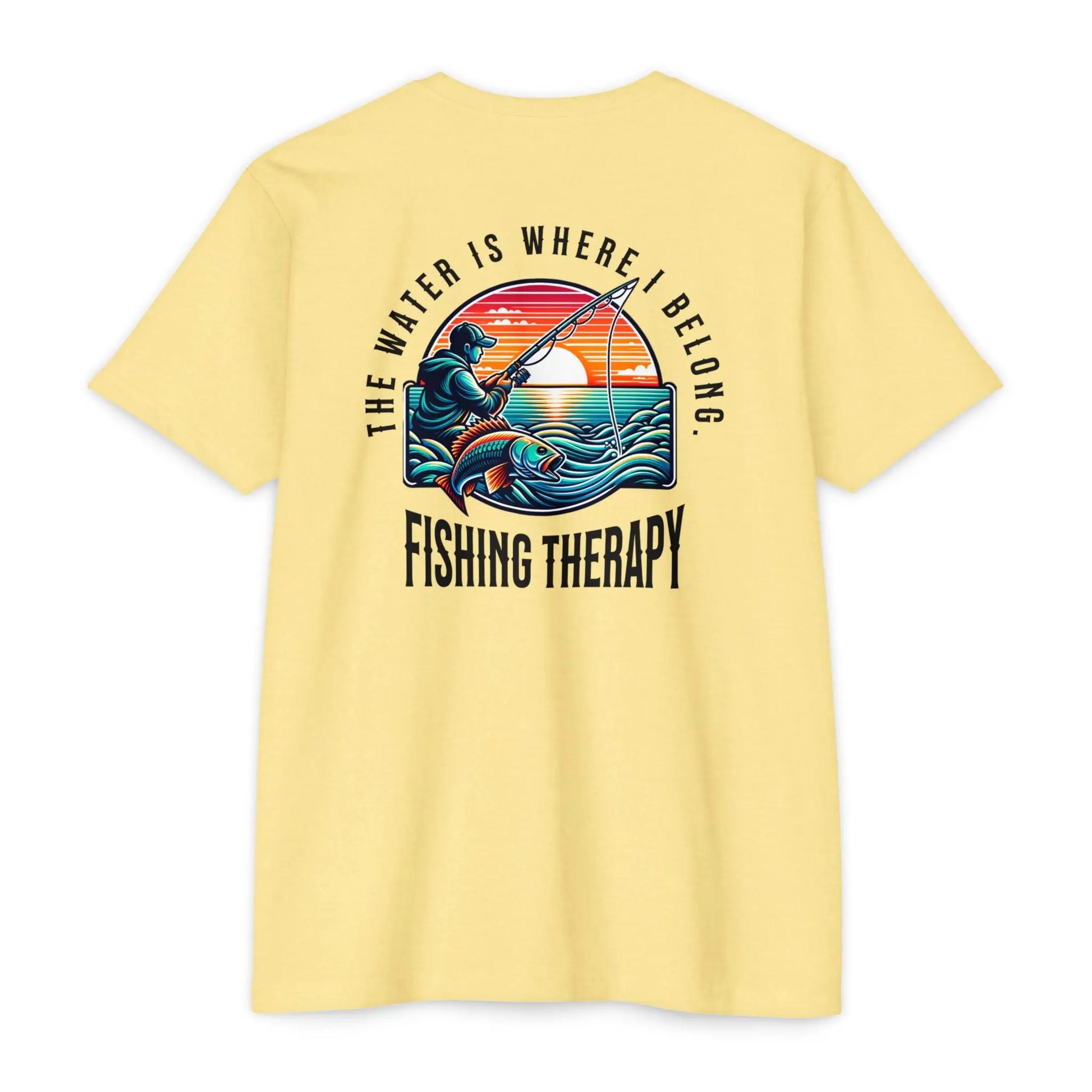 Fishing Therapy T-Shirt, Unisex Tee for Fishermen, Gift for Anglers, Summer Apparel, Outdoor Adventure Wear, Casual Fishing Shirt Printify