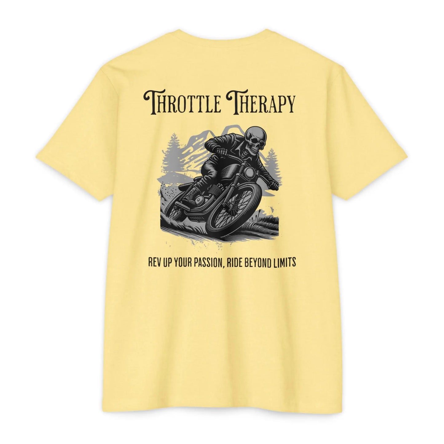 Throttle Therapy Unisex Heavy Cotton Tee - Motorcycle Lover Gift, Biker Shirt, Adventure Apparel, Casual Wear, Gift for Him Printify