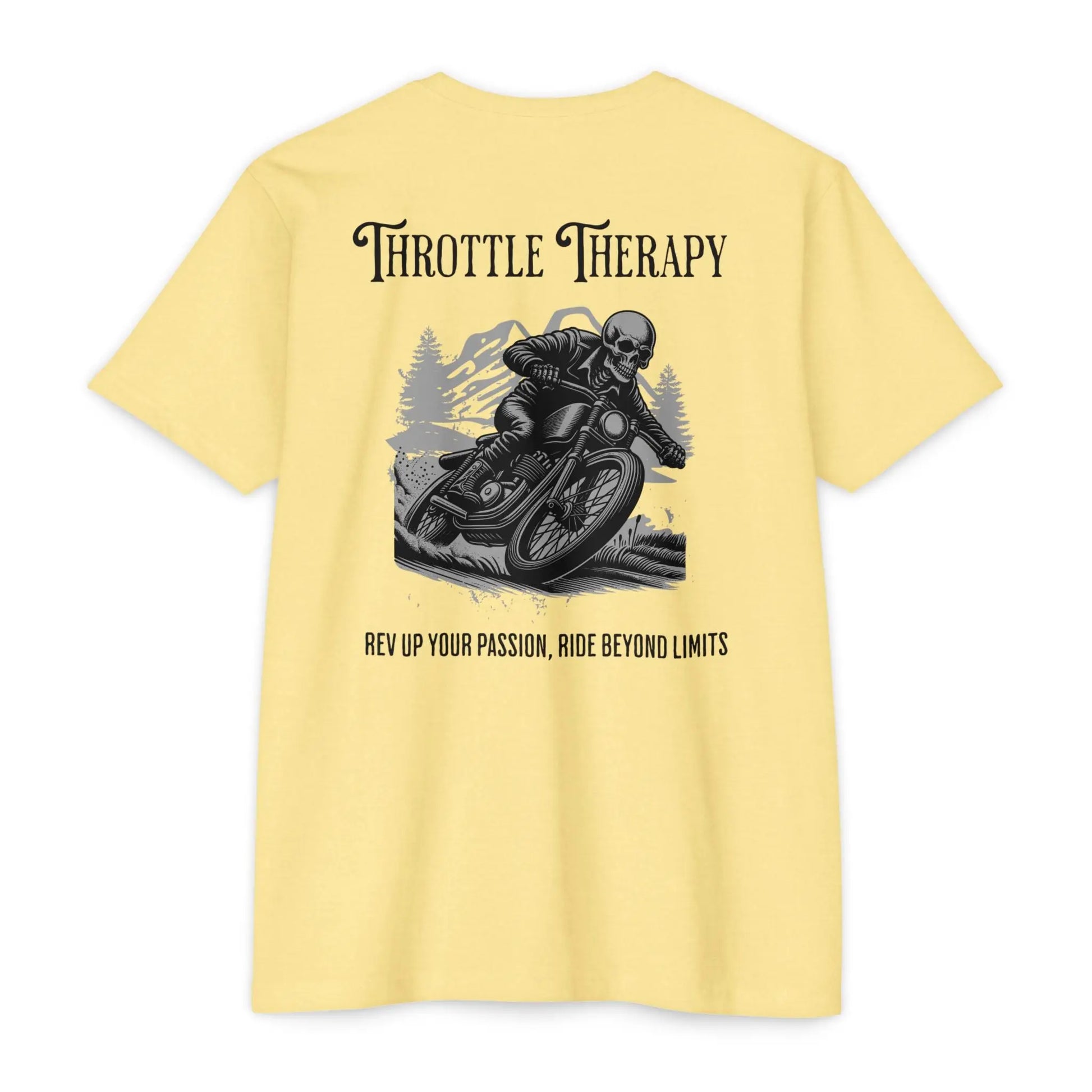 Throttle Therapy Unisex Heavy Cotton Tee - Motorcycle Lover Gift, Biker Shirt, Adventure Apparel, Casual Wear, Gift for Him Printify