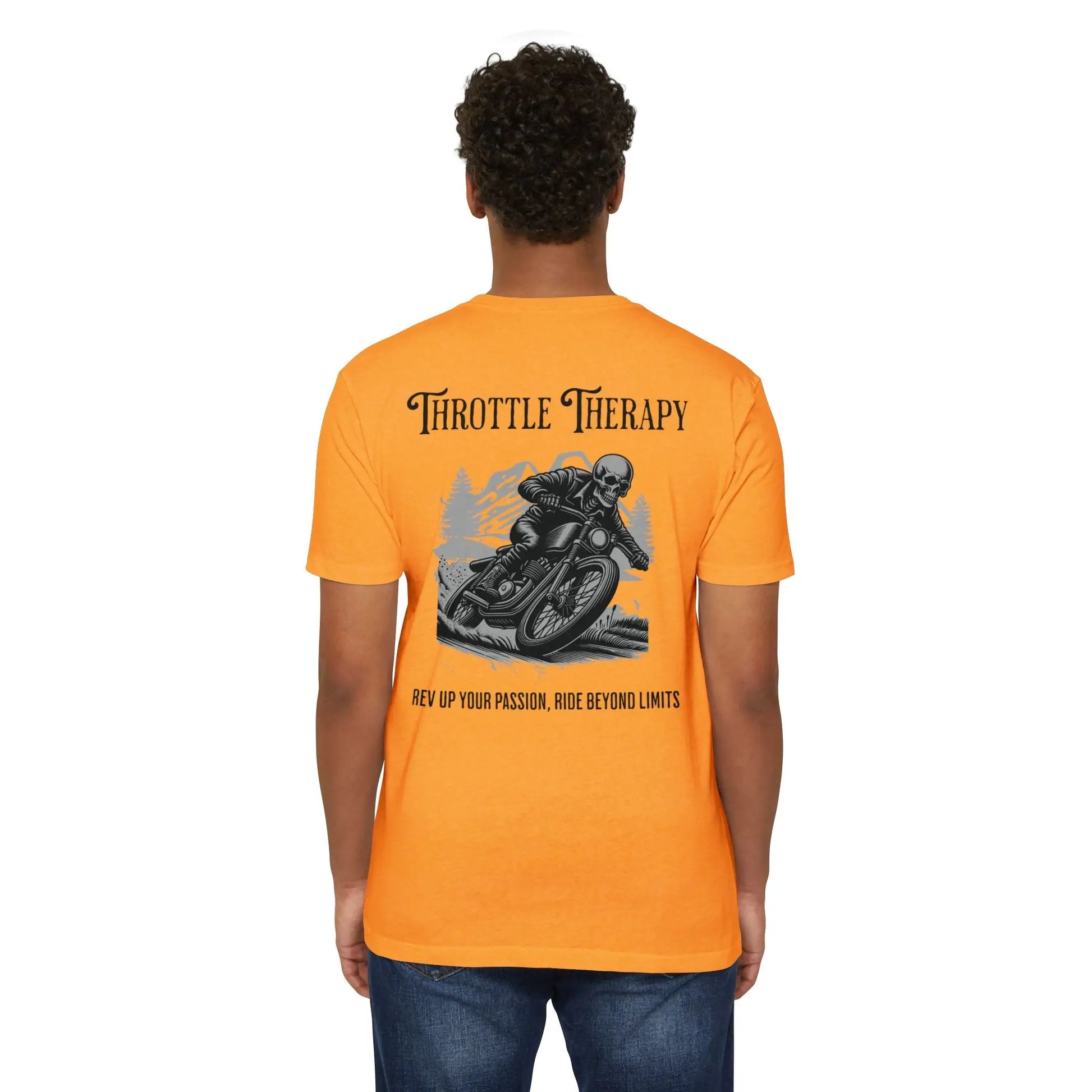 Throttle Therapy Unisex Heavy Cotton Tee - Motorcycle Lover Gift, Biker Shirt, Adventure Apparel, Casual Wear, Gift for Him Printify