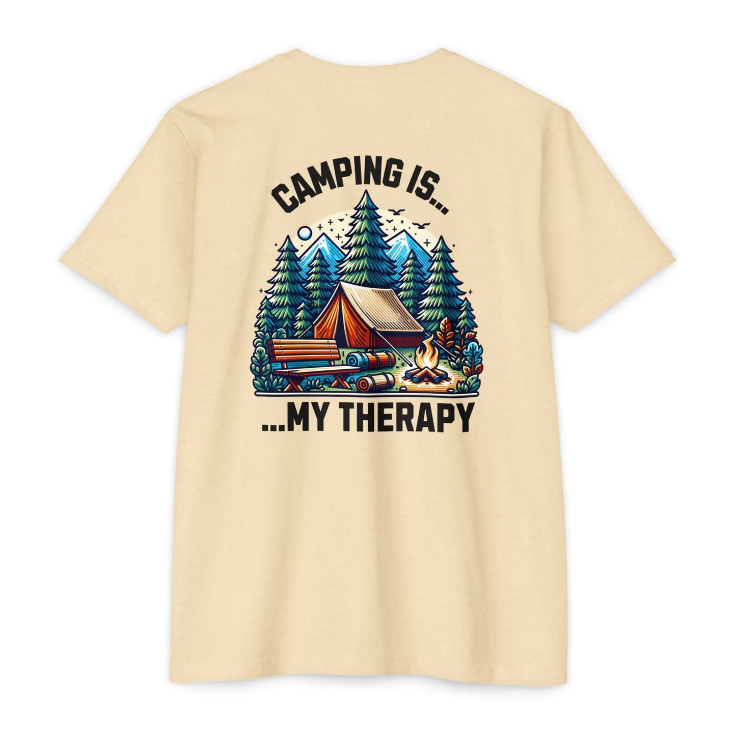 Camping Therapy Unisex T-Shirt | Nature Lover Gift | Adventure Tee | Outdoor Activities Shirt | Perfect for Camping Enthusiasts Printify