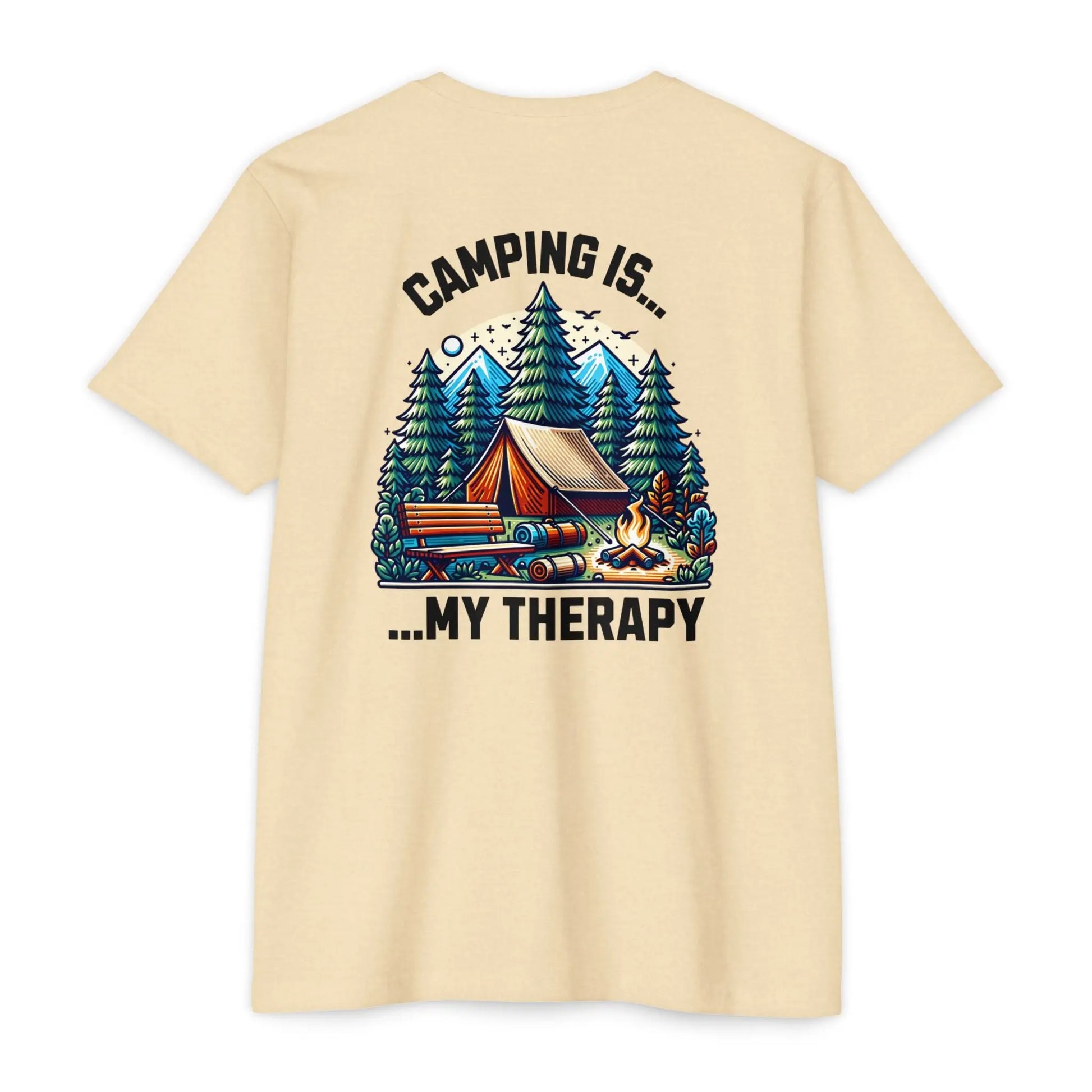 Camping Therapy Unisex T-Shirt | Nature Lover Gift | Adventure Tee | Outdoor Activities Shirt | Perfect for Camping Enthusiasts Printify