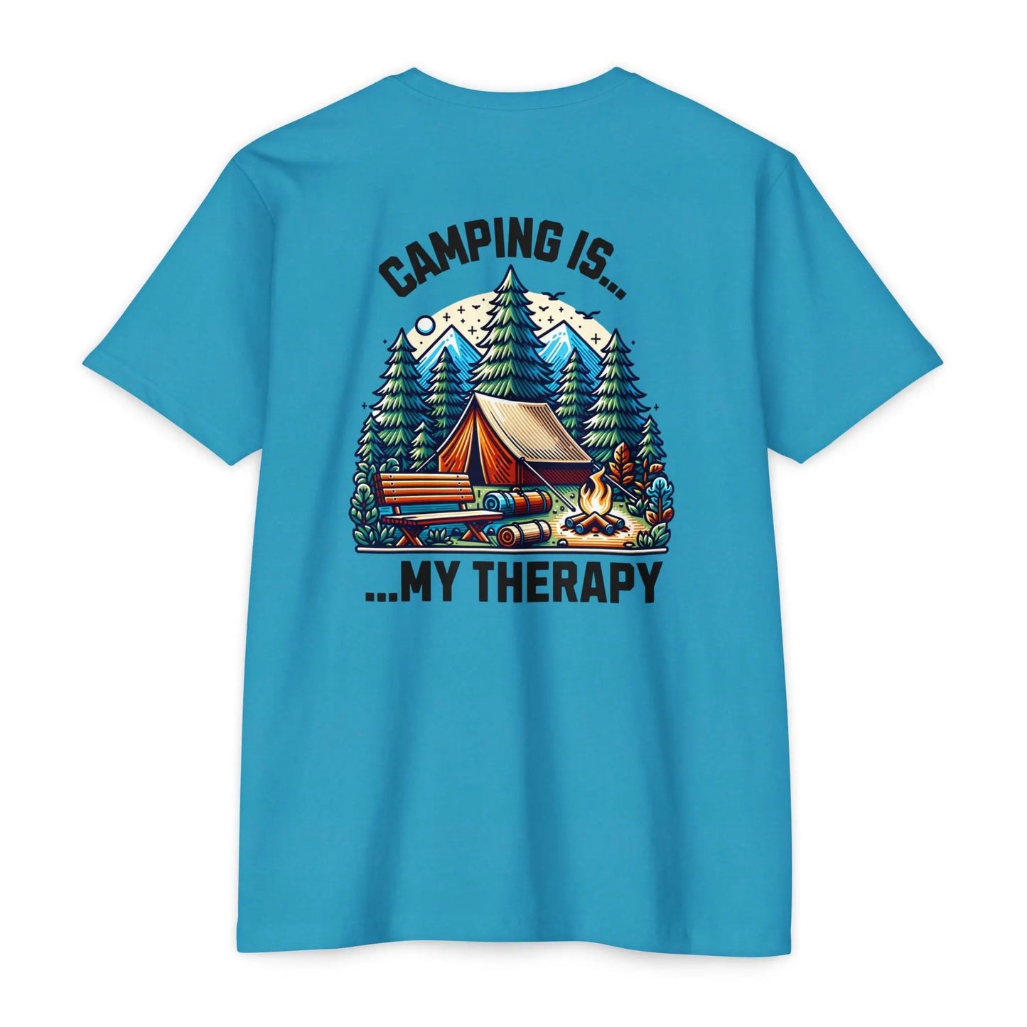 Camping Therapy Unisex T-Shirt | Nature Lover Gift | Adventure Tee | Outdoor Activities Shirt | Perfect for Camping Enthusiasts Printify
