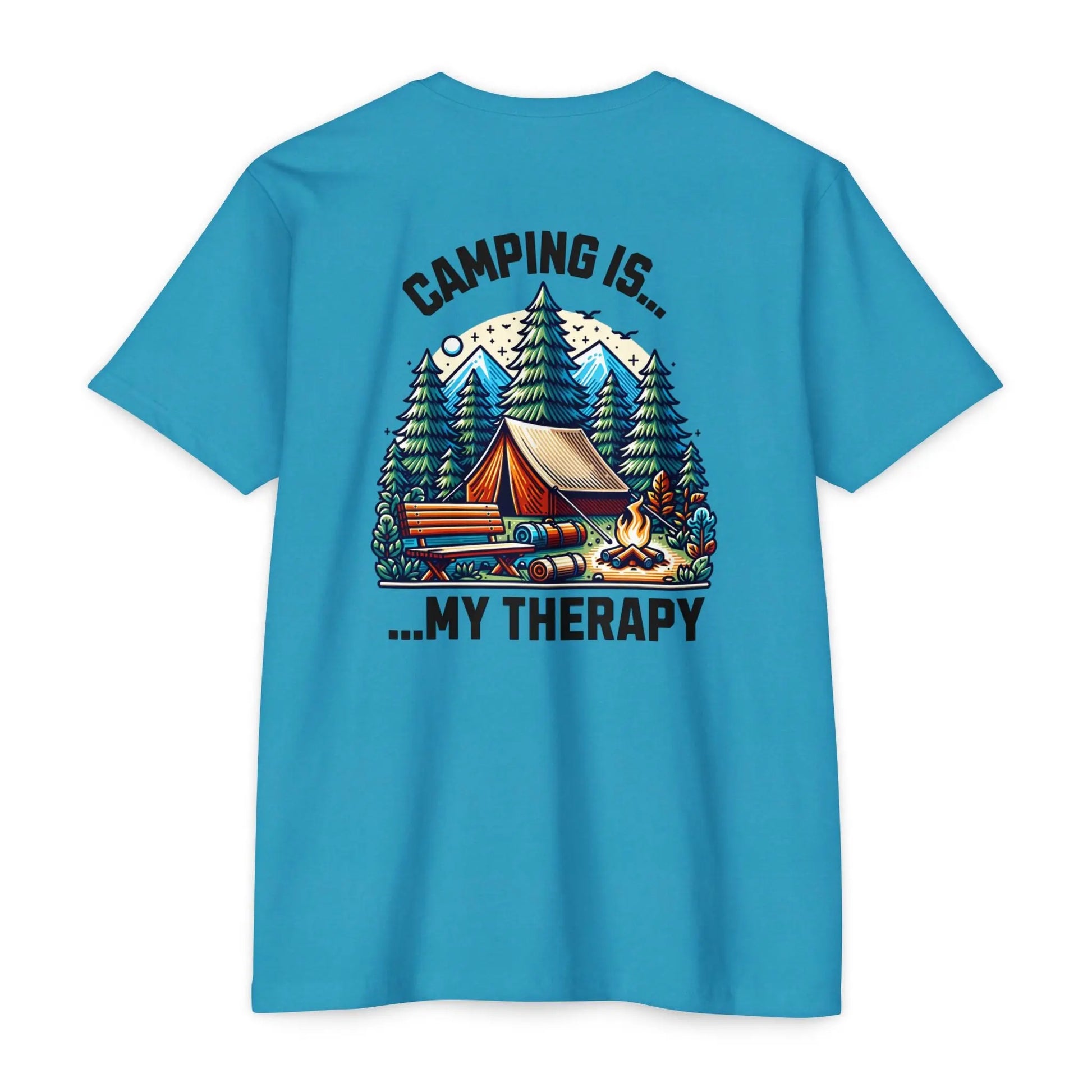 Camping Therapy Unisex T-Shirt | Nature Lover Gift | Adventure Tee | Outdoor Activities Shirt | Perfect for Camping Enthusiasts Printify