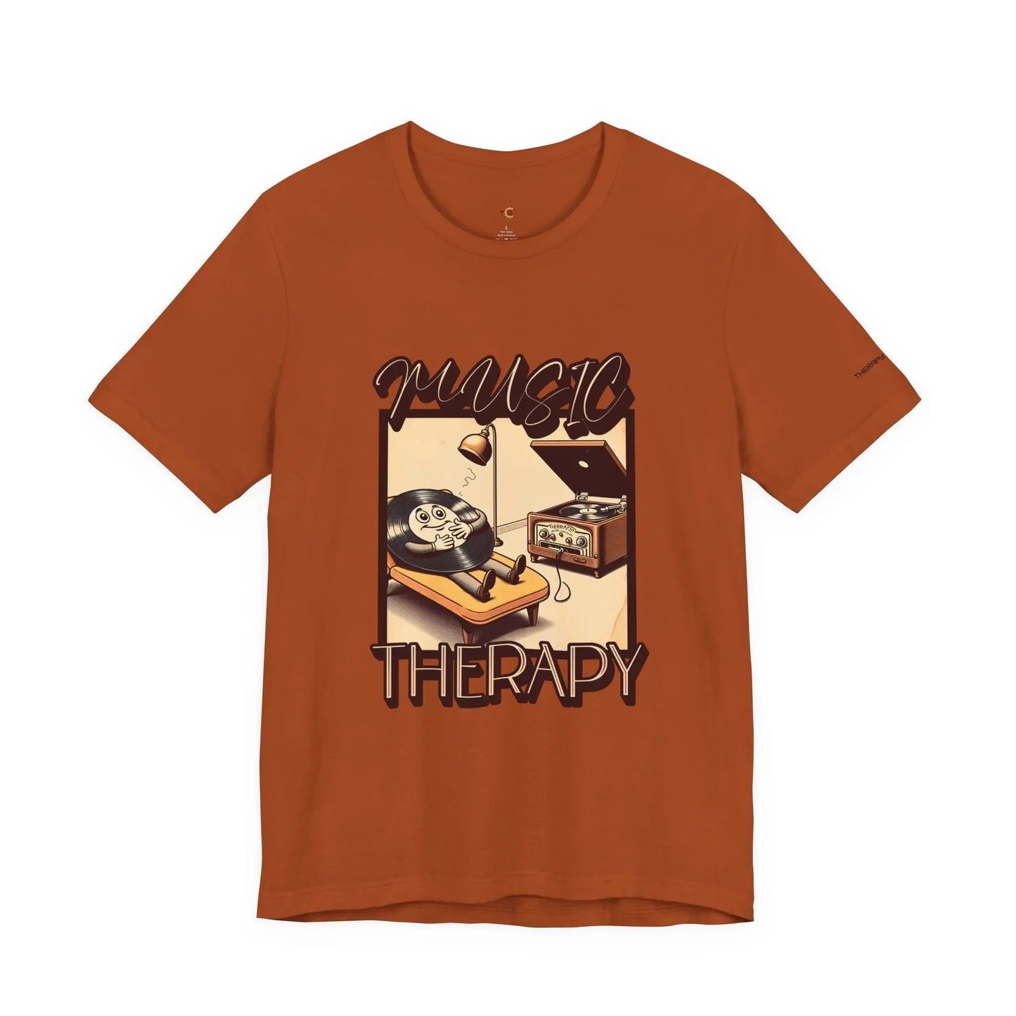 Music Therapy Unisex Tee, Casual Music Shirt, Perfect Gift for Music Lovers, Therapeutic Vibe Tee for Relaxation, Music Appreciation Printify