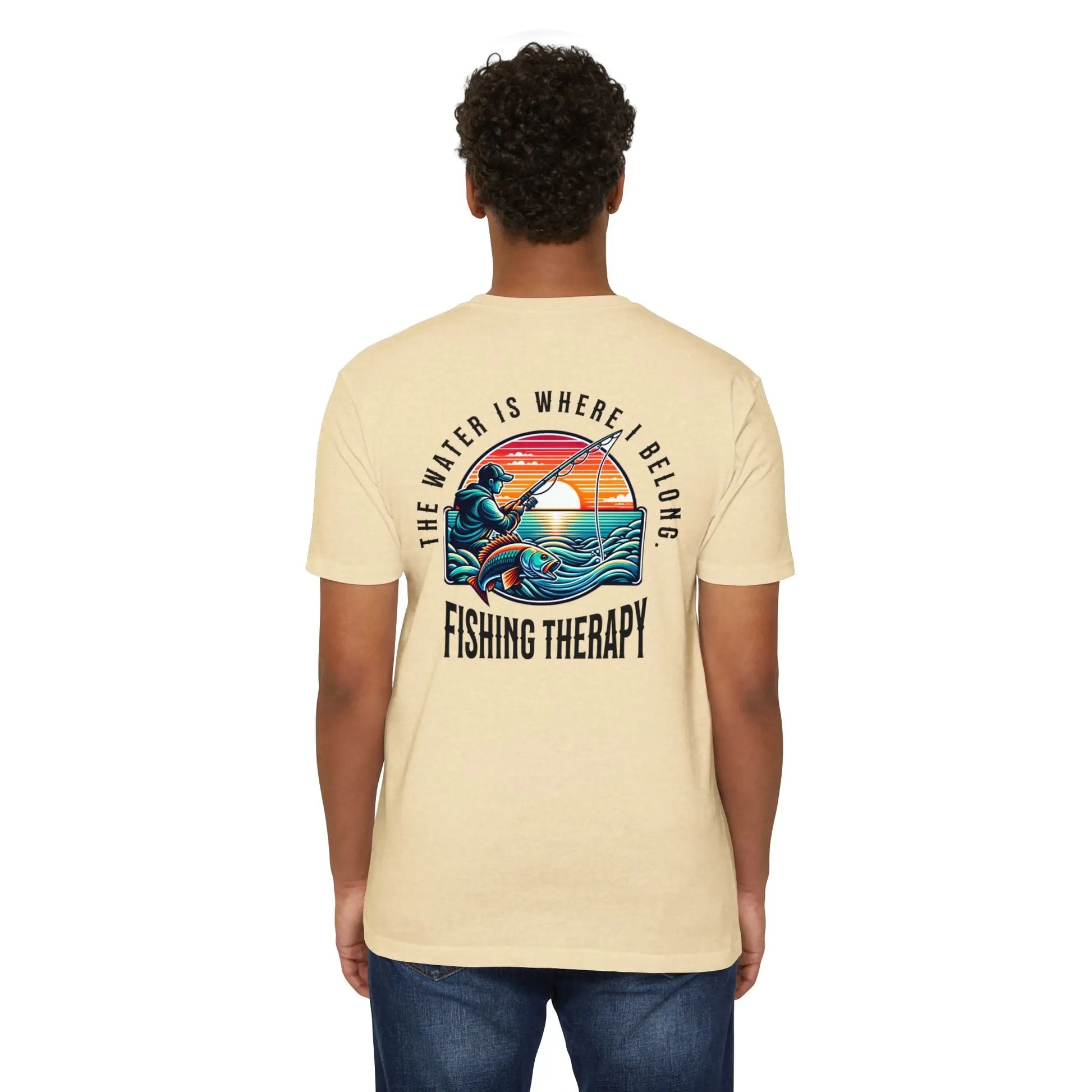 Fishing Therapy T-Shirt, Unisex Tee for Fishermen, Gift for Anglers, Summer Apparel, Outdoor Adventure Wear, Casual Fishing Shirt Printify
