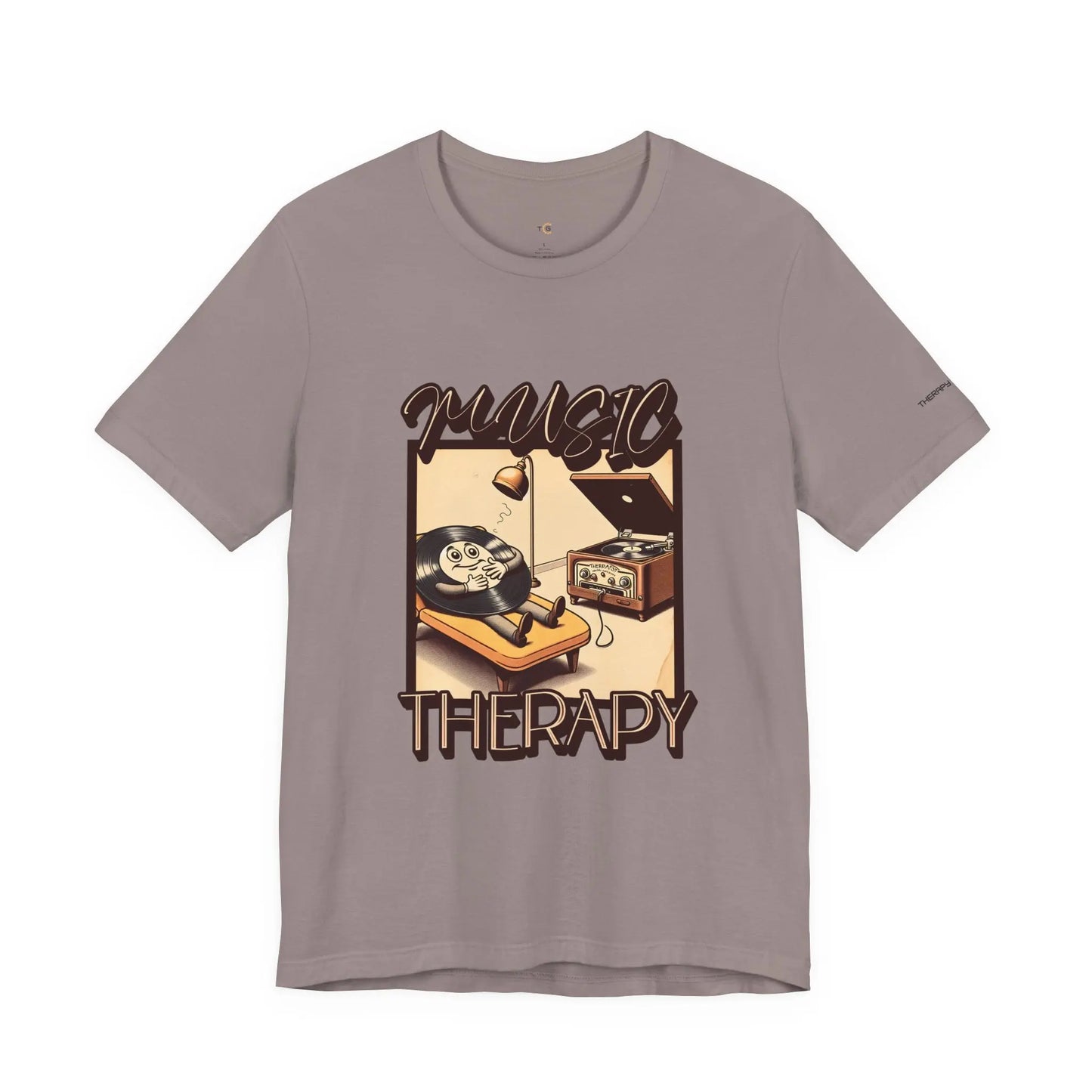 Music Therapy Unisex Tee, Casual Music Shirt, Perfect Gift for Music Lovers, Therapeutic Vibe Tee for Relaxation, Music Appreciation Printify