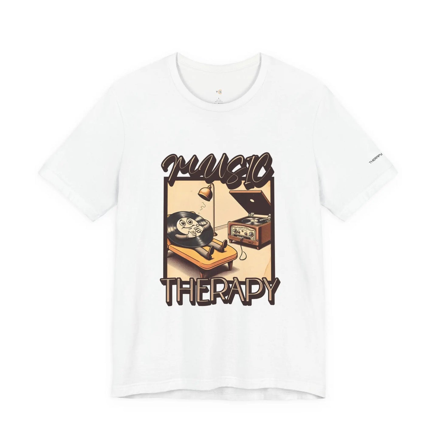 Music Therapy Unisex Tee, Casual Music Shirt, Perfect Gift for Music Lovers, Therapeutic Vibe Tee for Relaxation, Music Appreciation Printify