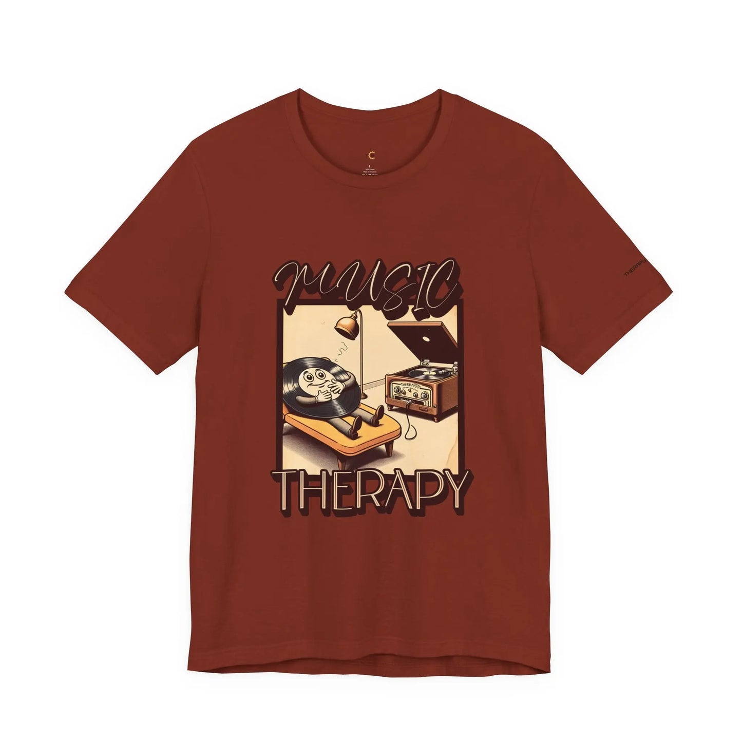 Music Therapy Unisex Tee, Casual Music Shirt, Perfect Gift for Music Lovers, Therapeutic Vibe Tee for Relaxation, Music Appreciation Printify