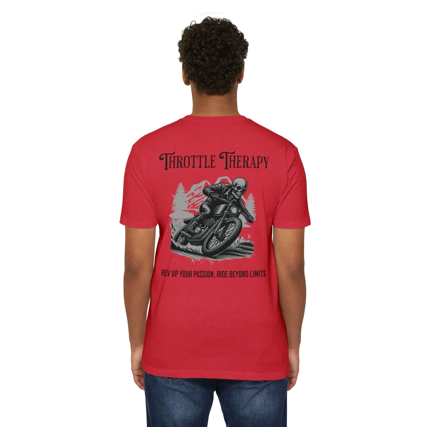 Throttle Therapy Unisex Heavy Cotton Tee - Motorcycle Lover Gift, Biker Shirt, Adventure Apparel, Casual Wear, Gift for Him Printify