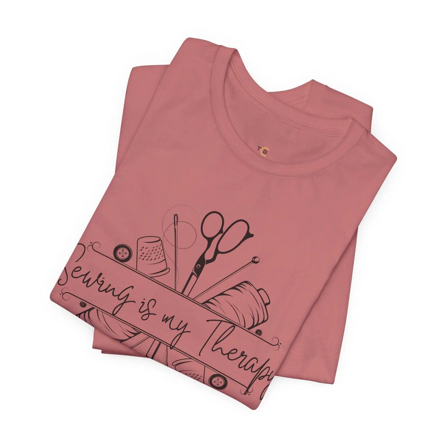 Sewing Therapy Tee - Unisex Jersey Short Sleeve Shirt, Gift for Sewers Printify