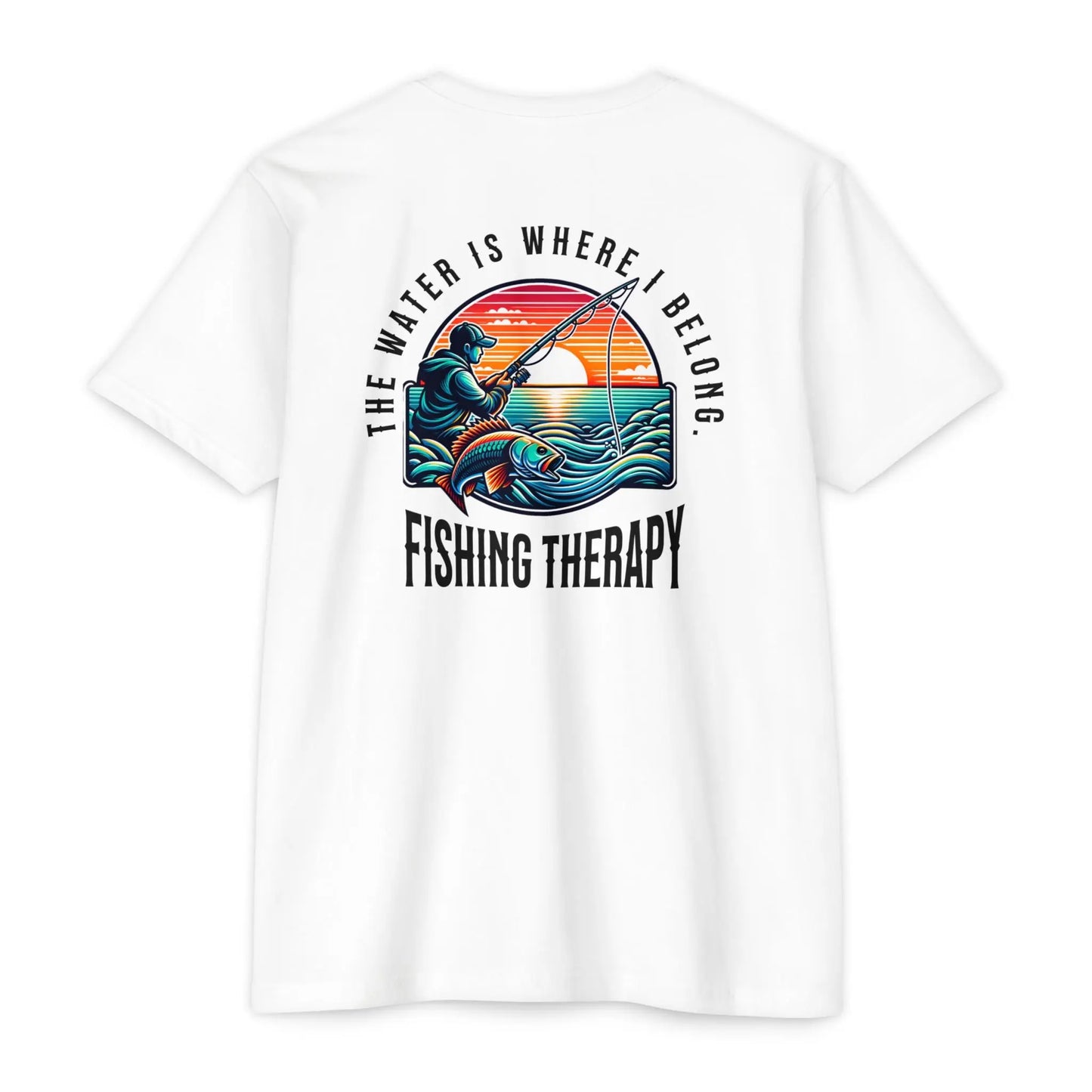 Fishing Therapy T-Shirt, Unisex Tee for Fishermen, Gift for Anglers, Summer Apparel, Outdoor Adventure Wear, Casual Fishing Shirt Printify