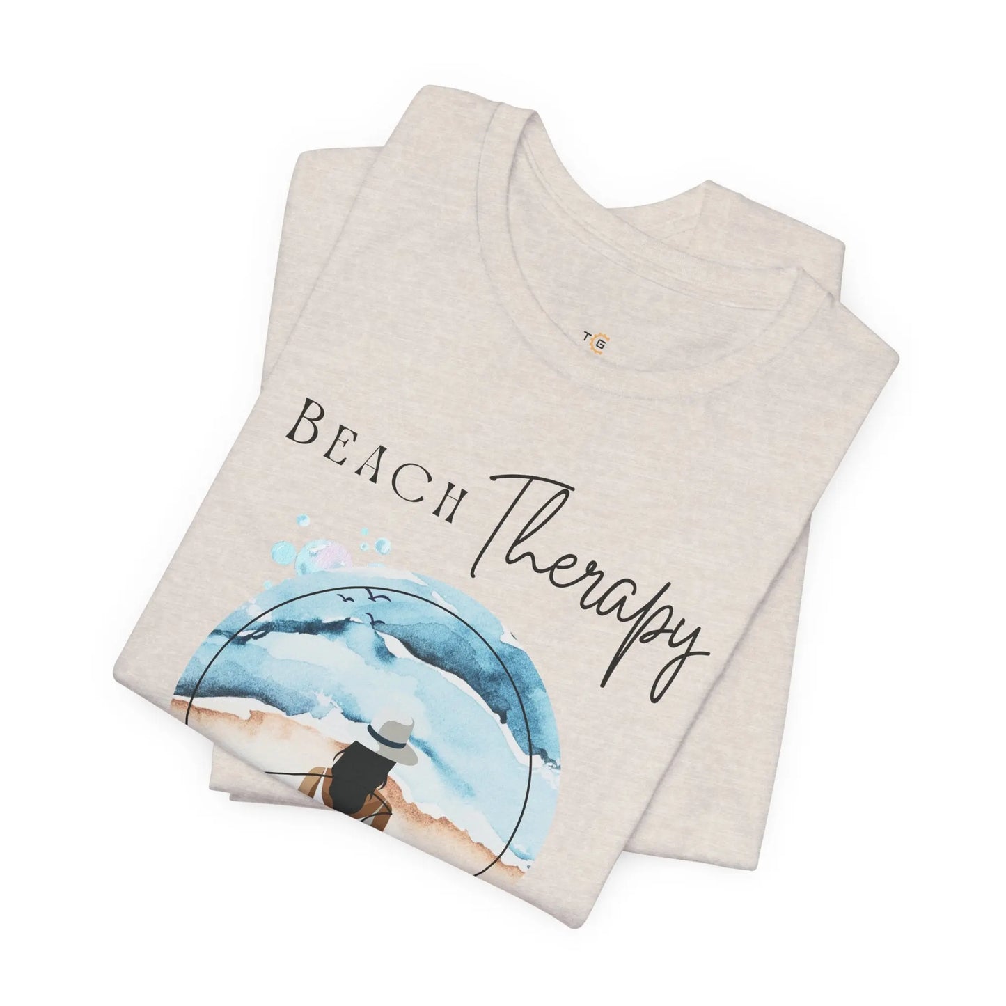 Beach Therapy Tee, Summer T-Shirt, Relaxation Shirt, Beach Vibes Apparel, Vacation Wear, Travel Clothes Printify