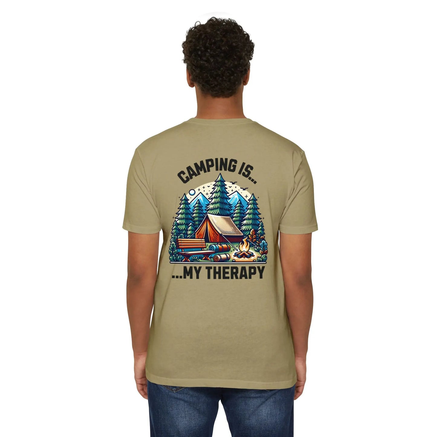 Camping Therapy Unisex T-Shirt | Nature Lover Gift | Adventure Tee | Outdoor Activities Shirt | Perfect for Camping Enthusiasts Printify