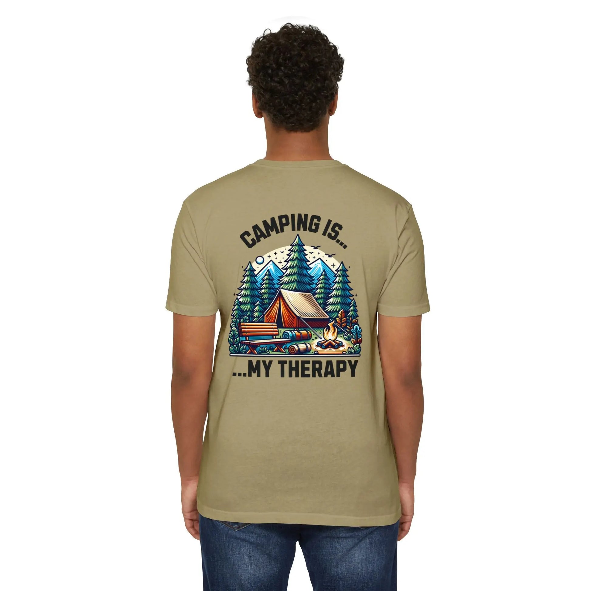 Camping Therapy Unisex T-Shirt | Nature Lover Gift | Adventure Tee | Outdoor Activities Shirt | Perfect for Camping Enthusiasts Printify
