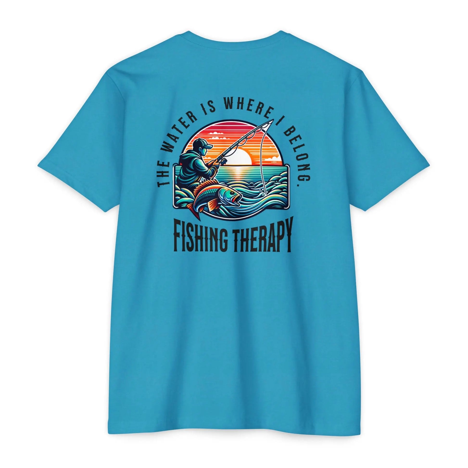 Fishing Therapy T-Shirt, Unisex Tee for Fishermen, Gift for Anglers, Summer Apparel, Outdoor Adventure Wear, Casual Fishing Shirt Printify