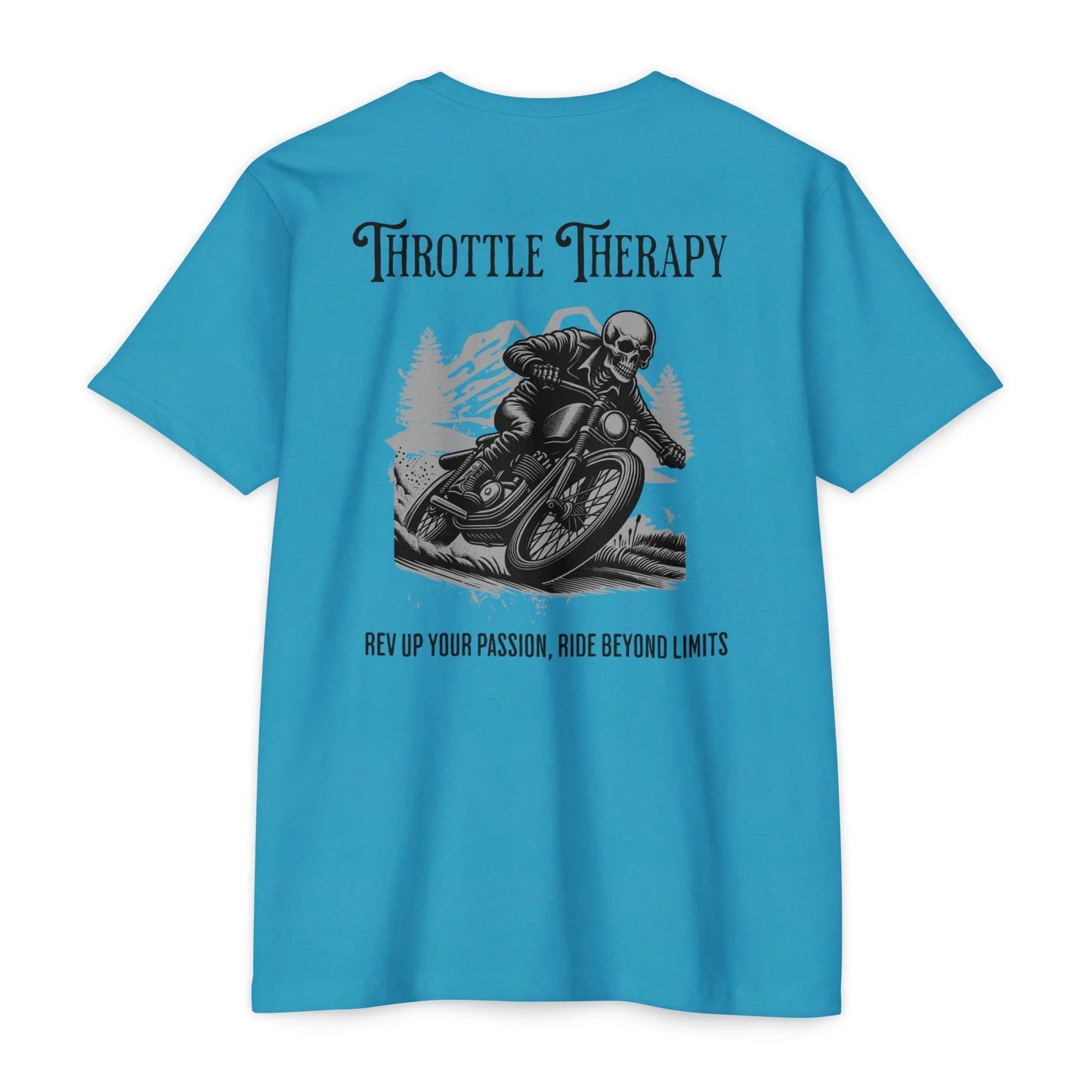 Throttle Therapy Unisex Heavy Cotton Tee - Motorcycle Lover Gift, Biker Shirt, Adventure Apparel, Casual Wear, Gift for Him Printify
