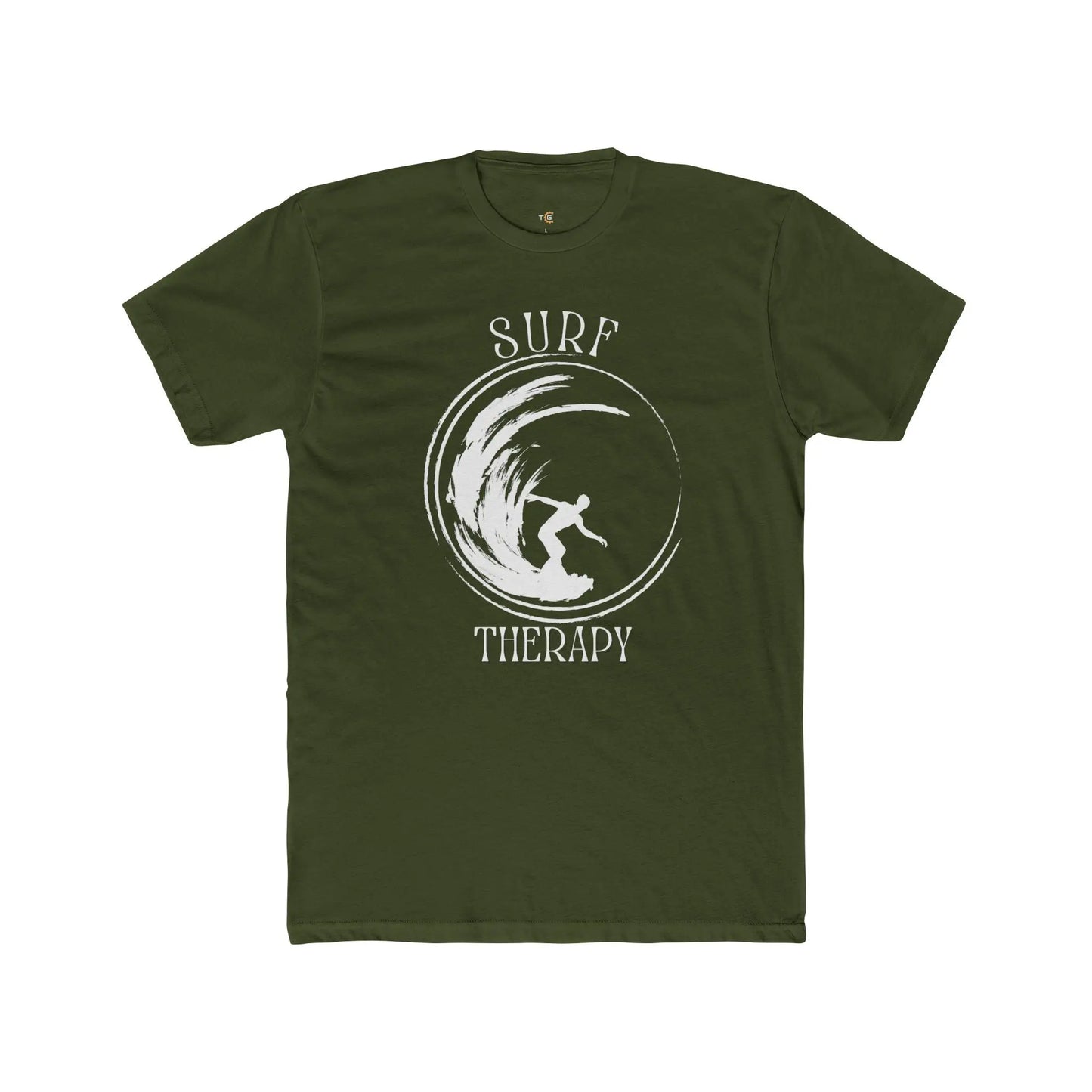 Unisex Heavy Cotton Tee - ' Surf Therapy' Graphic Tee for Comfort, Casual Wear, Self-Care Gifts, Stress Relief Apparel, Everyday Wear, Surfing Hobby Printify