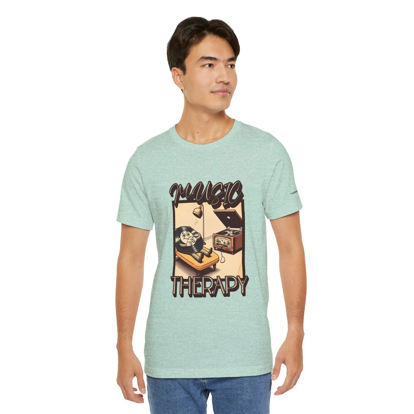 Music Therapy Unisex Tee, Casual Music Shirt, Perfect Gift for Music Lovers, Therapeutic Vibe Tee for Relaxation, Music Appreciation Printify