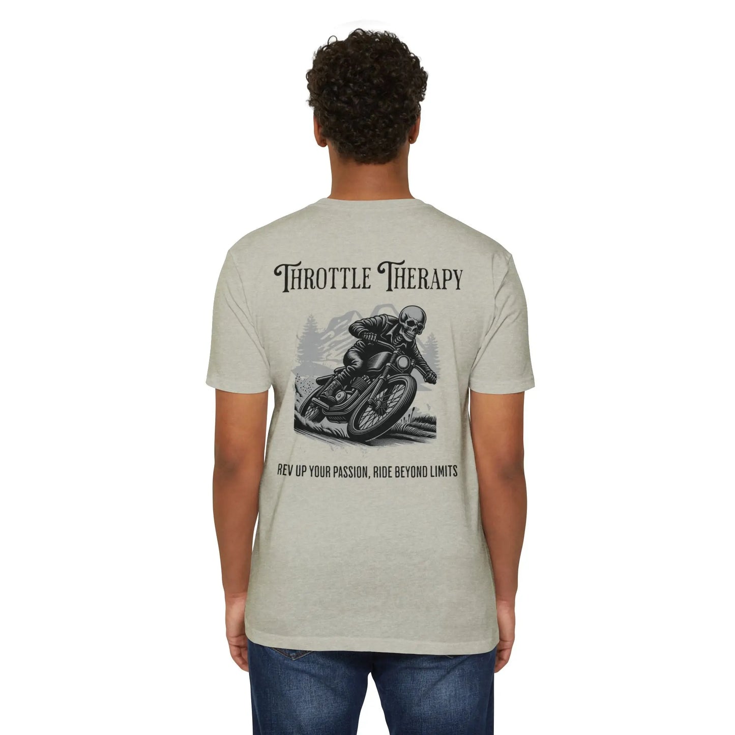 Throttle Therapy Unisex Heavy Cotton Tee - Motorcycle Lover Gift, Biker Shirt, Adventure Apparel, Casual Wear, Gift for Him Printify