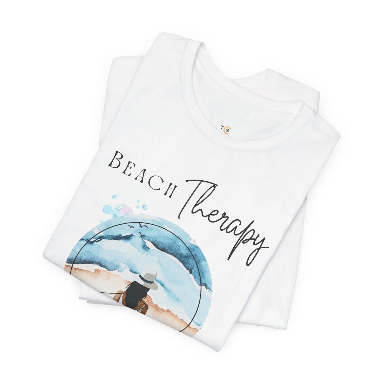 Beach Therapy Tee, Summer T-Shirt, Relaxation Shirt, Beach Vibes Apparel, Vacation Wear, Travel Clothes Printify