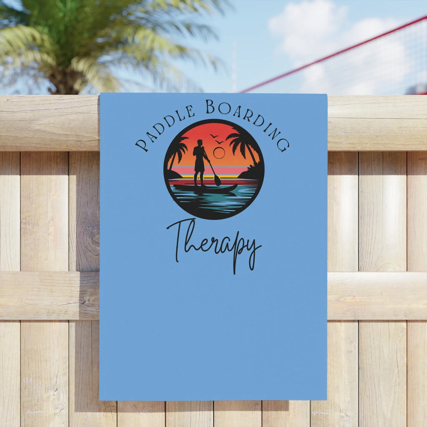 Paddle Boarding Therapy Beach Towel - Perfect for Summer Fun Printify