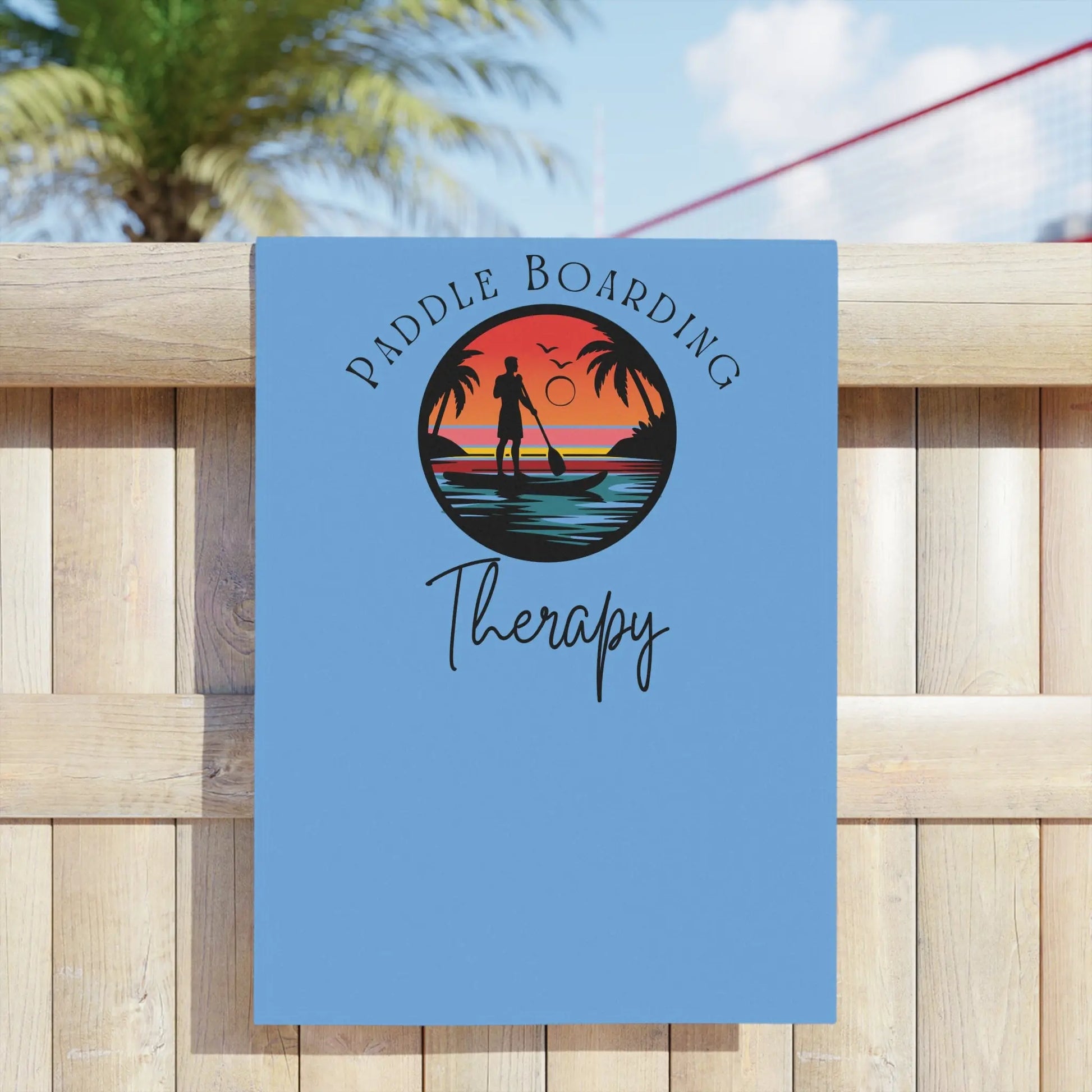 Paddle Boarding Therapy Beach Towel - Perfect for Summer Fun Printify