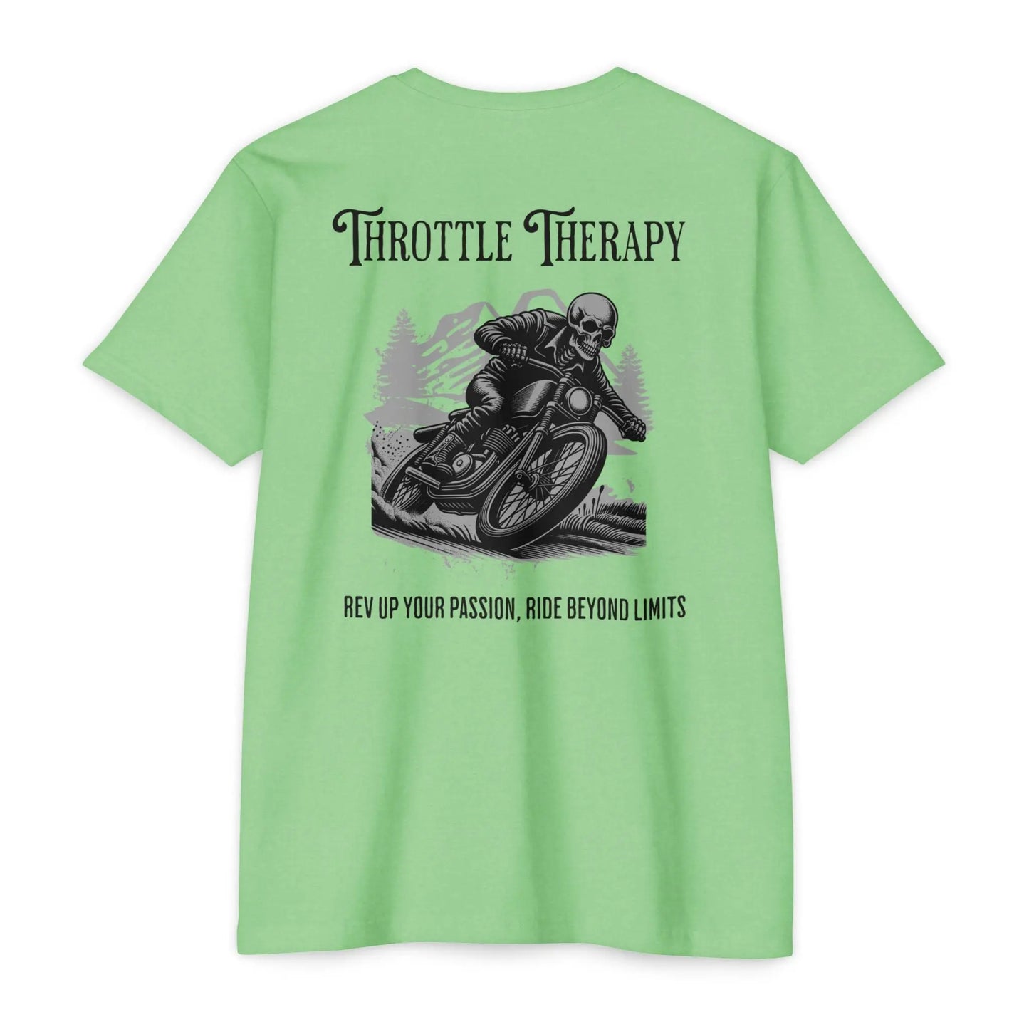 Throttle Therapy Unisex Heavy Cotton Tee - Motorcycle Lover Gift, Biker Shirt, Adventure Apparel, Casual Wear, Gift for Him Printify