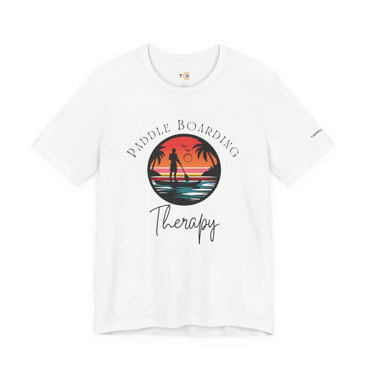 Paddle Boarding Therapy Tee, Relaxation Shirt, Beach Lover Gift, Summer Vibes Clothing, Outdoor Adventure T-Shirt, Water Sports Apparel Printify