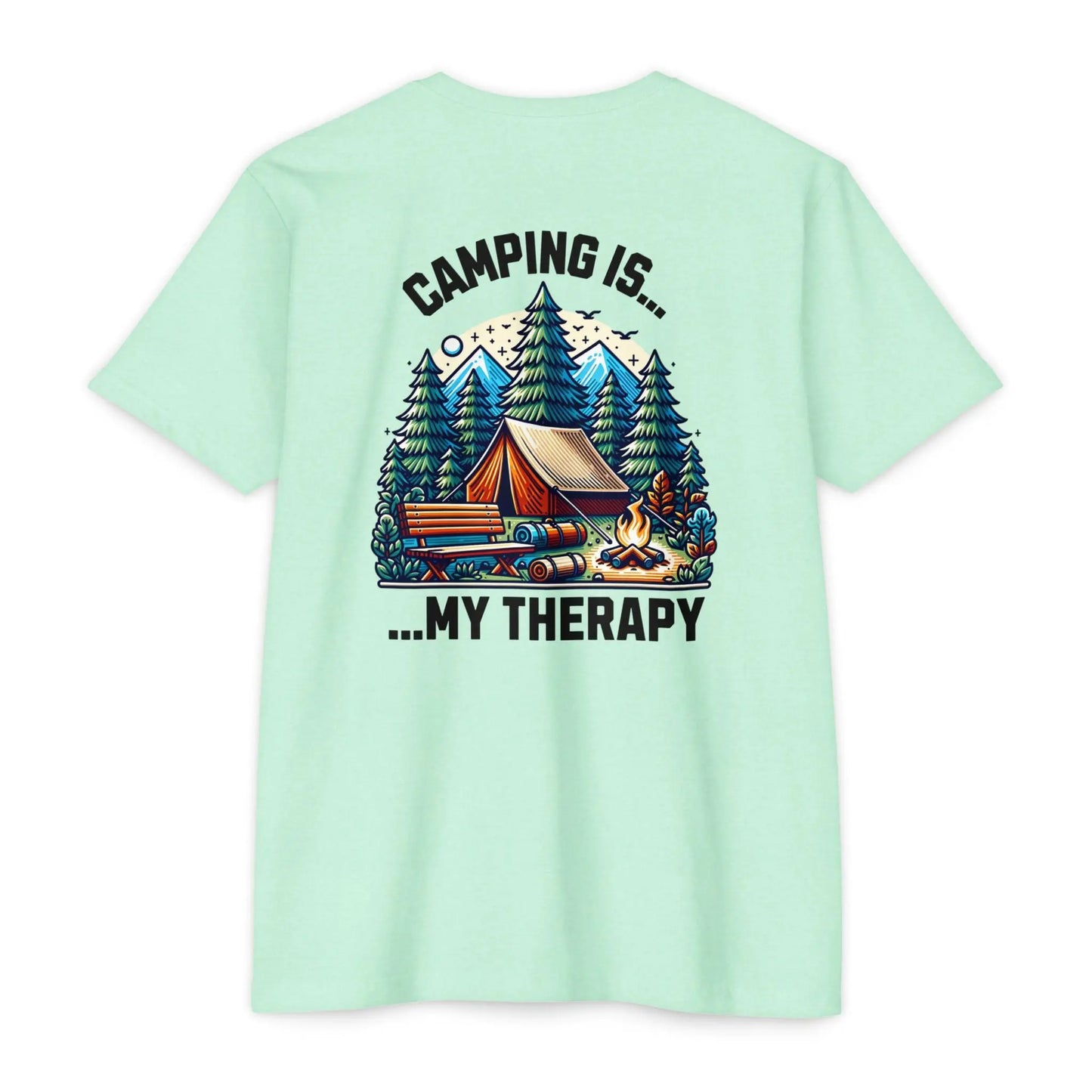 Camping Therapy Unisex T-Shirt | Nature Lover Gift | Adventure Tee | Outdoor Activities Shirt | Perfect for Camping Enthusiasts Printify